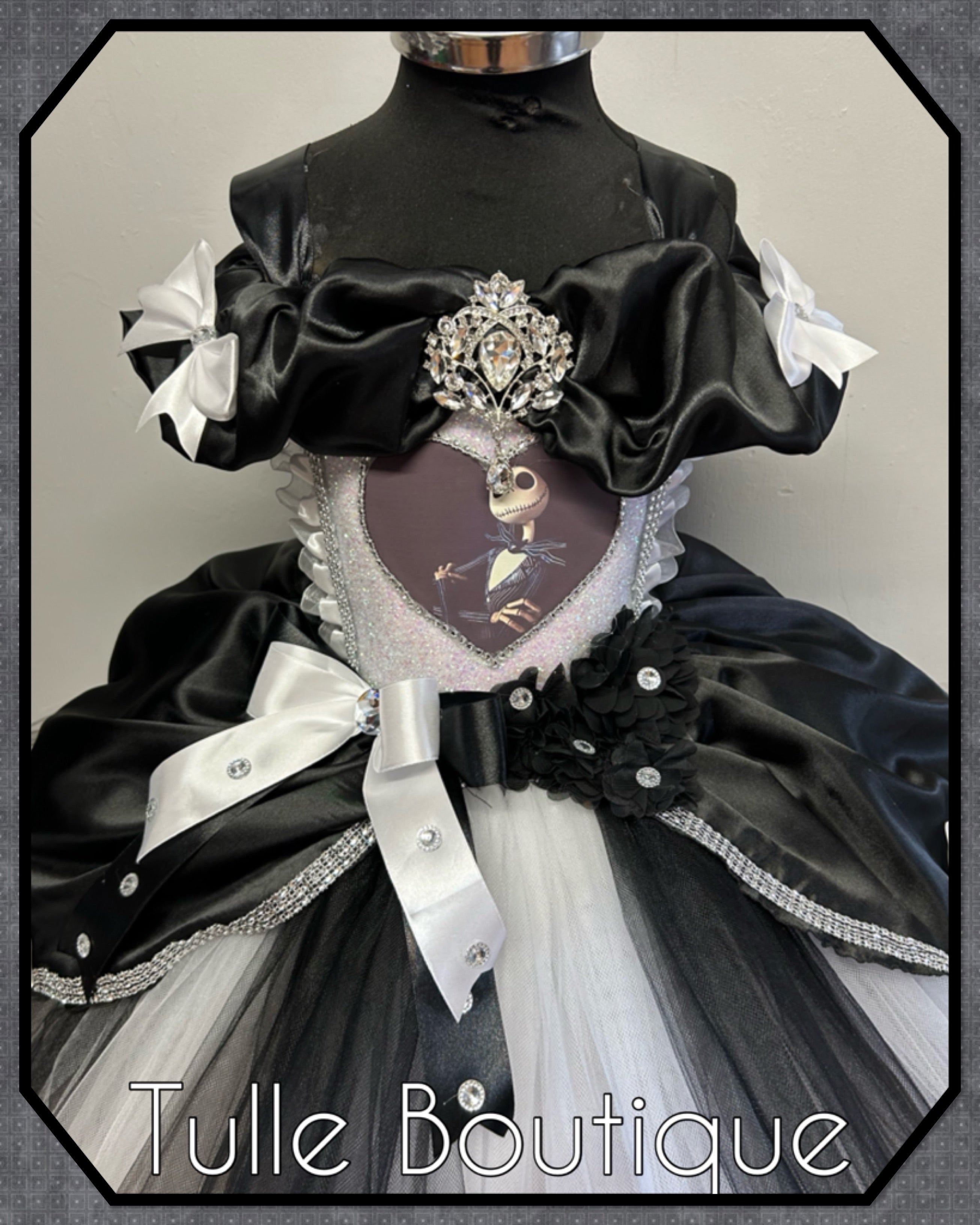 Girls toddlers Jack Skellington Princess tutu dress,Halloween ballgown, fancy dress costume
