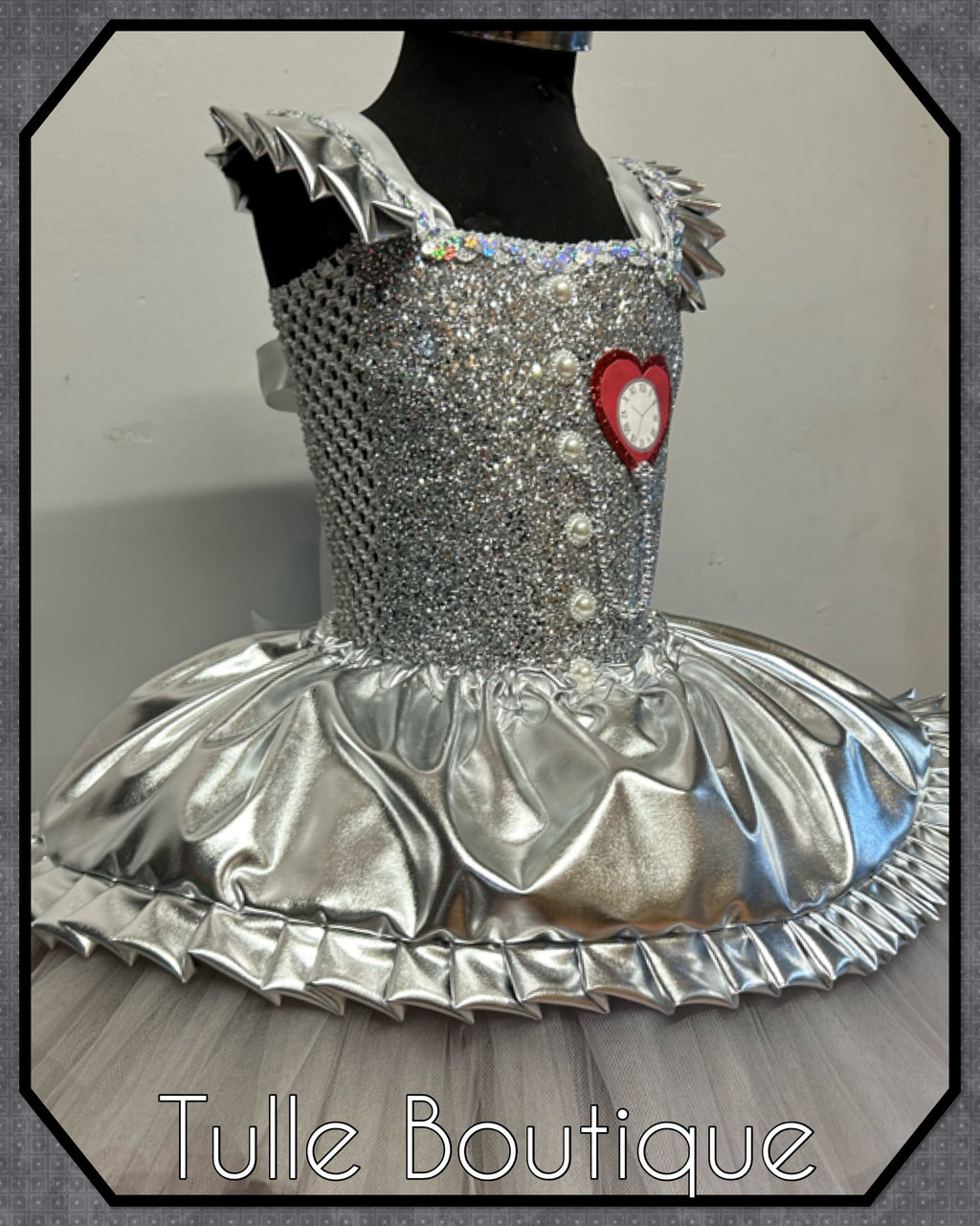 Girls toddlers The Tin man tutu dress, ballgown, wizard of Oz fancy dress costume