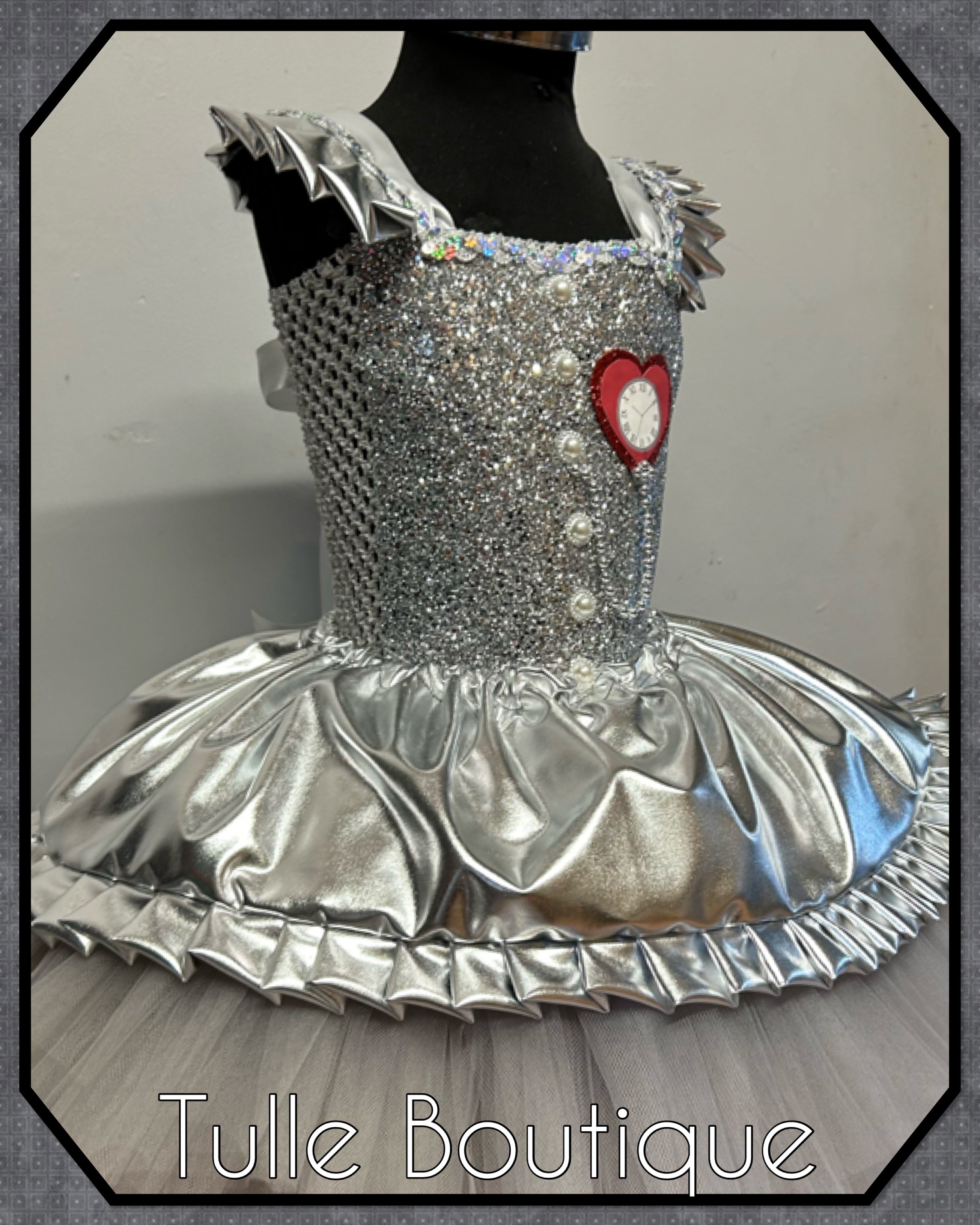 Girls toddlers The Tin man tutu dress, ballgown, wizard of Oz fancy dress costume