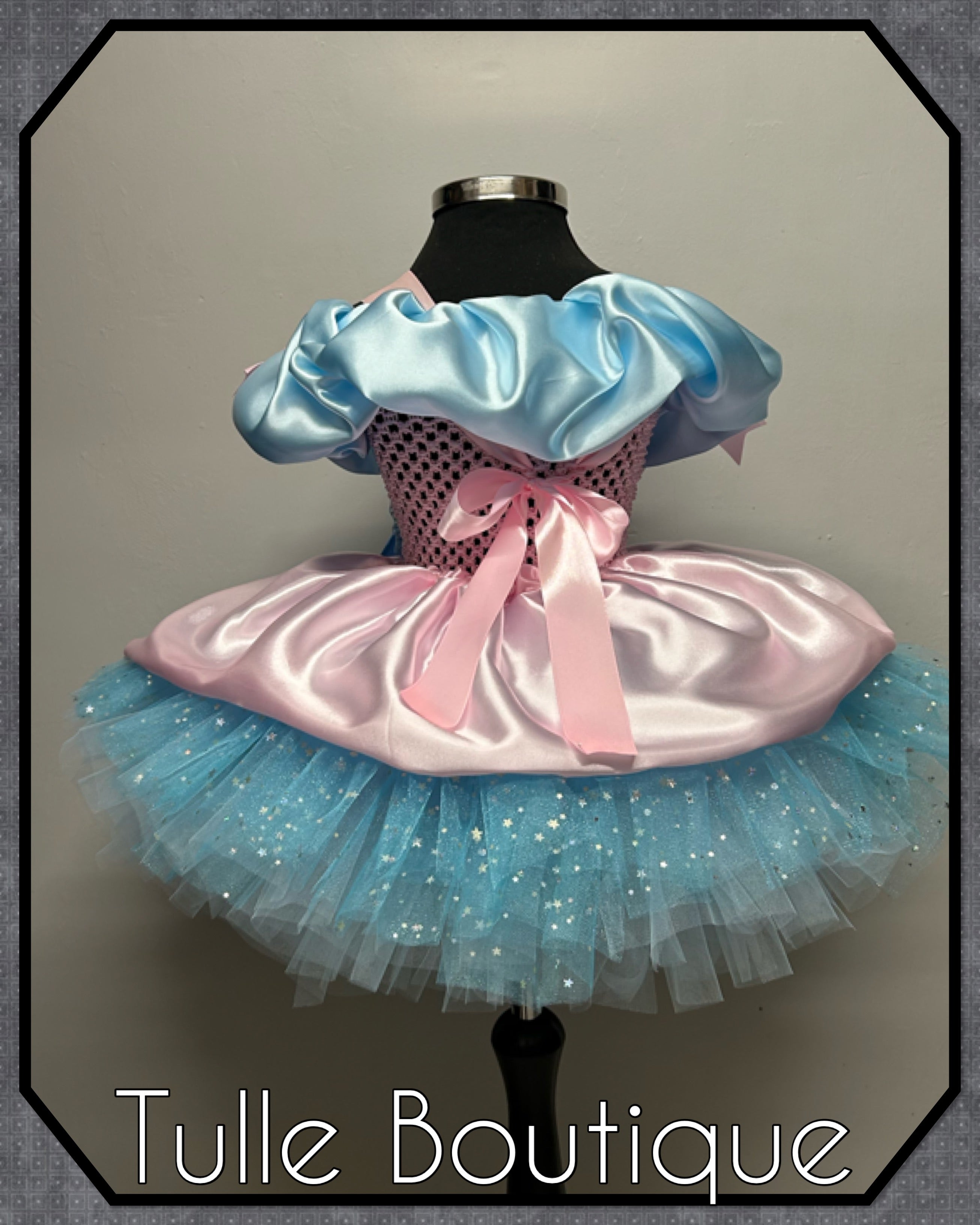 Girls toddlers Cinderella pink and blue Princess tutu dress, birthday ballgown, fancy dress costume
