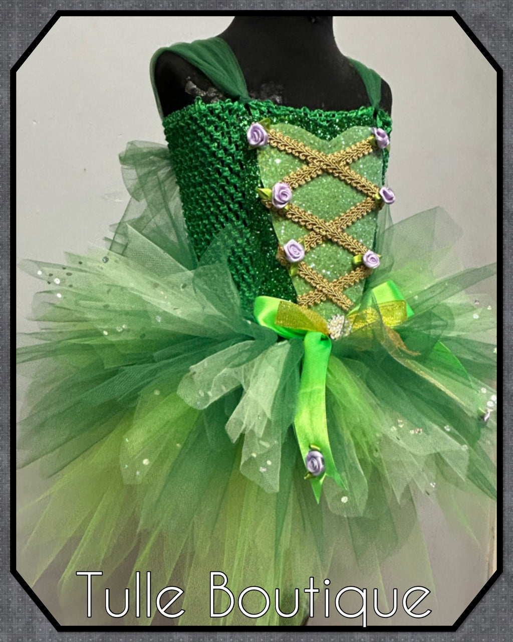 Girls toddlers Tinkerbell green  tutu dress, ballgown, fancy dress costume