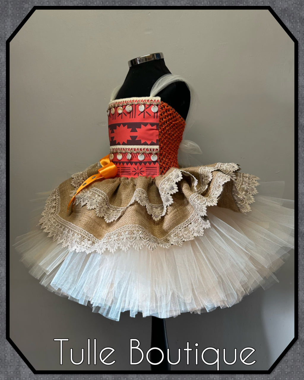 Girls toddlers Moana tutu dress, ballgown, fancy dress costume