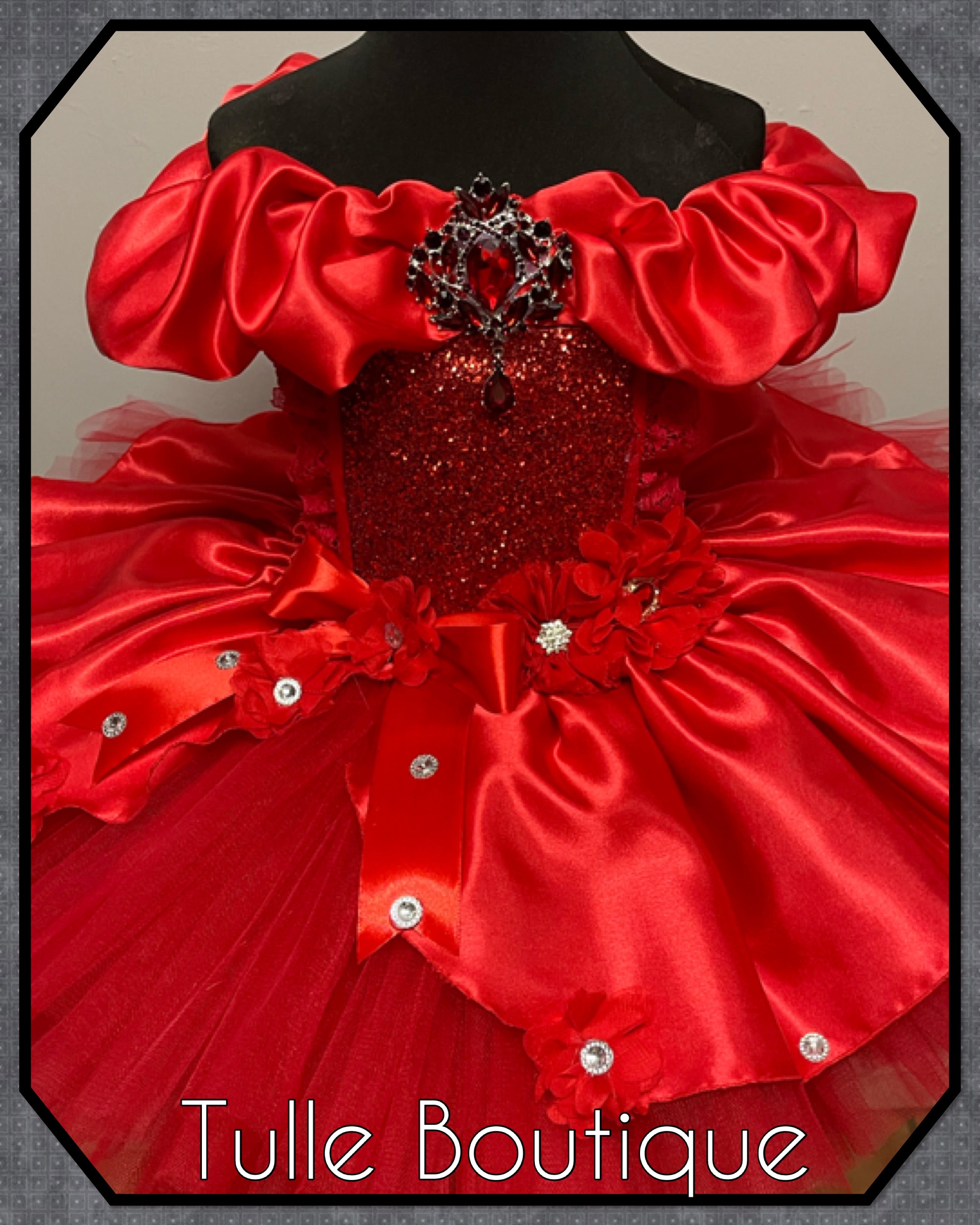 Girls toddlers Red princess Christmas tutu dress,ballgown, fancy dress costume
