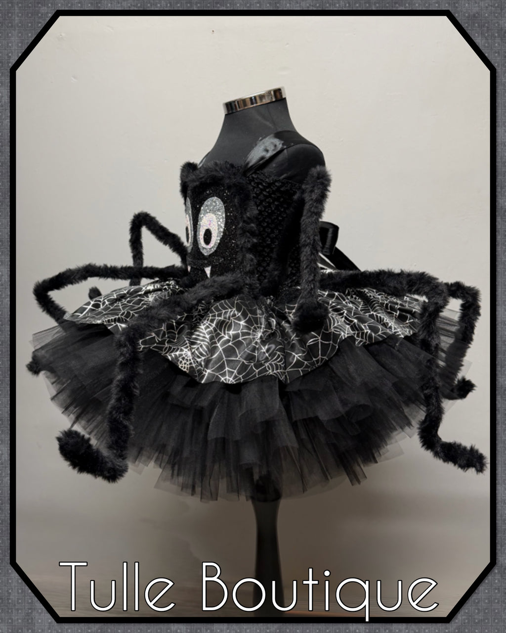 Girls toddlers Sparkly glitter Spider Halloween tutu dress, ballgown, Spider fancy dress costume