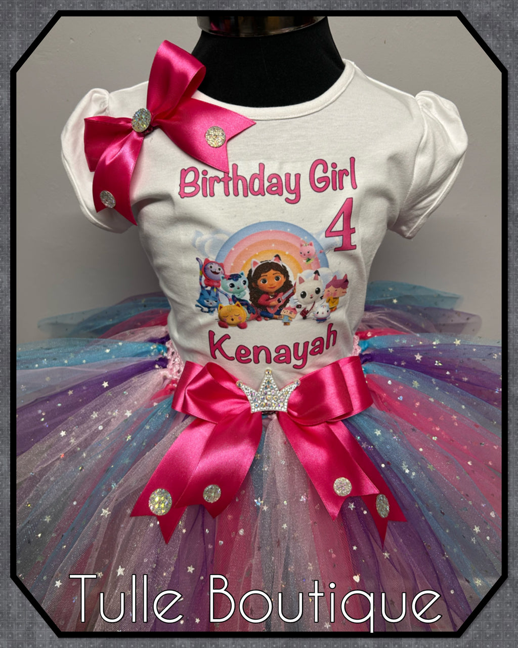 Girls toddlers Gabbys Dolls house  birthday tutu outfit fancy dress costume