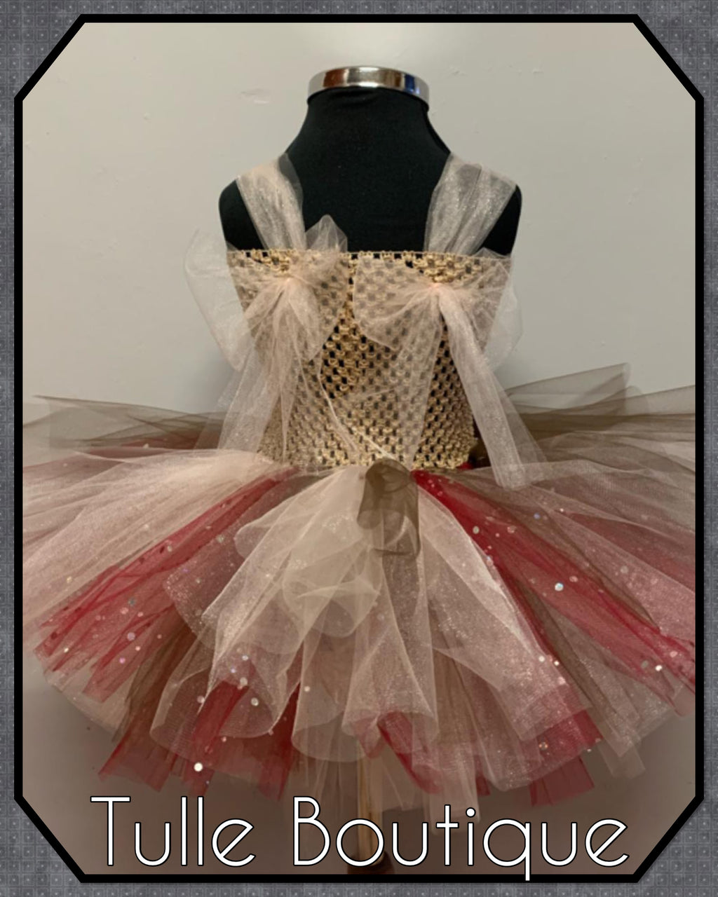 Girls toddlers Christmas Gingerbread tutu dress, ballgown, fancy dress costume