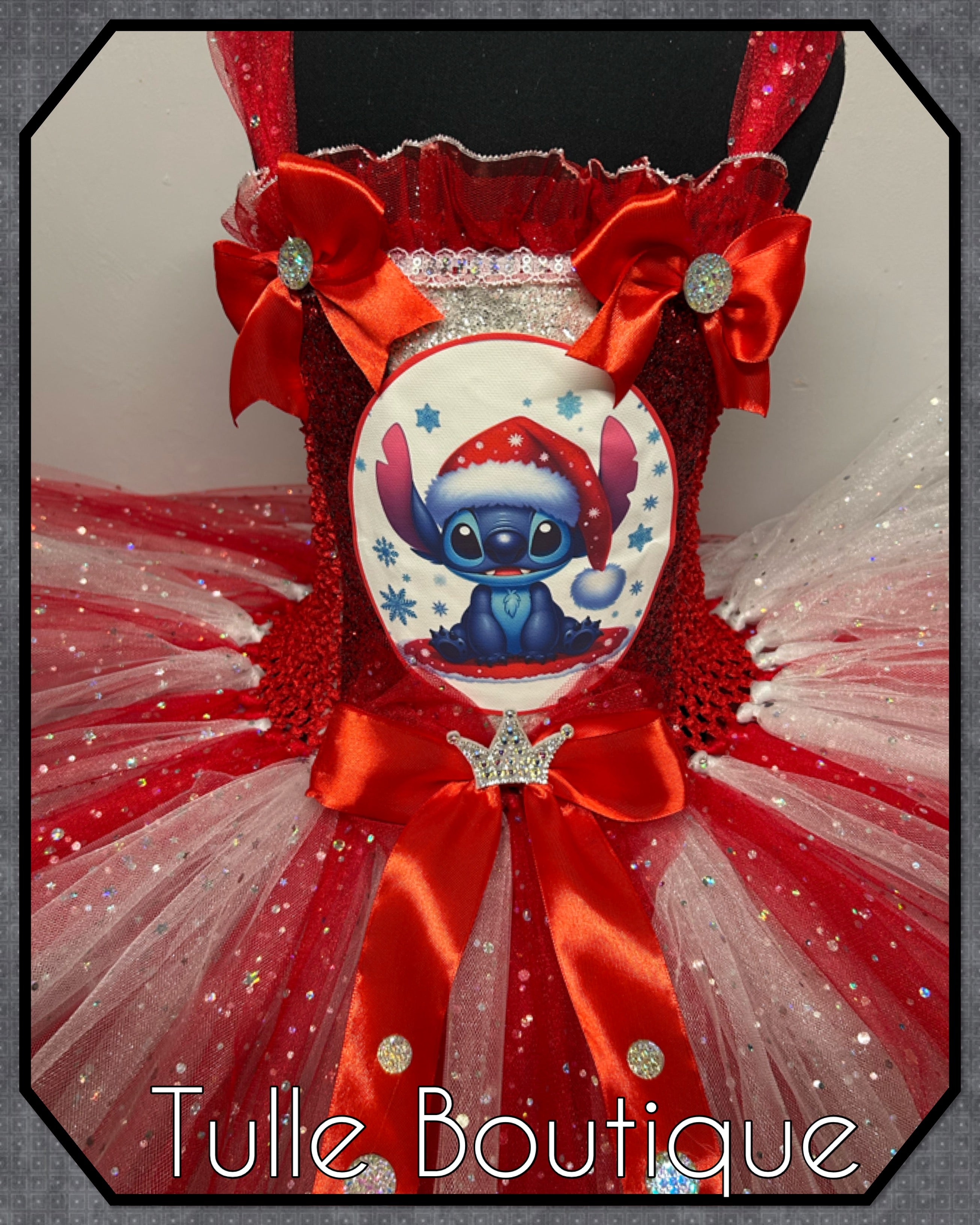Girls toddlers Christmas Stitch tutu dress, ballgown, fancy dress costume