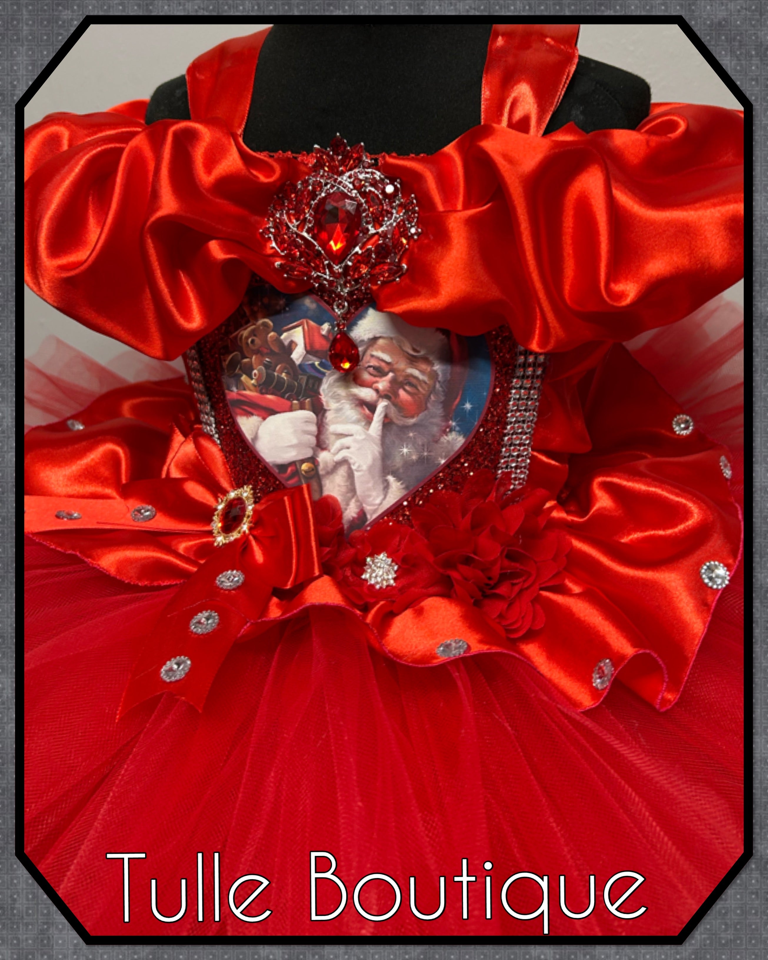 Girls toddlers Vintage Santa tutu dress,ballgown, fancy dress costume