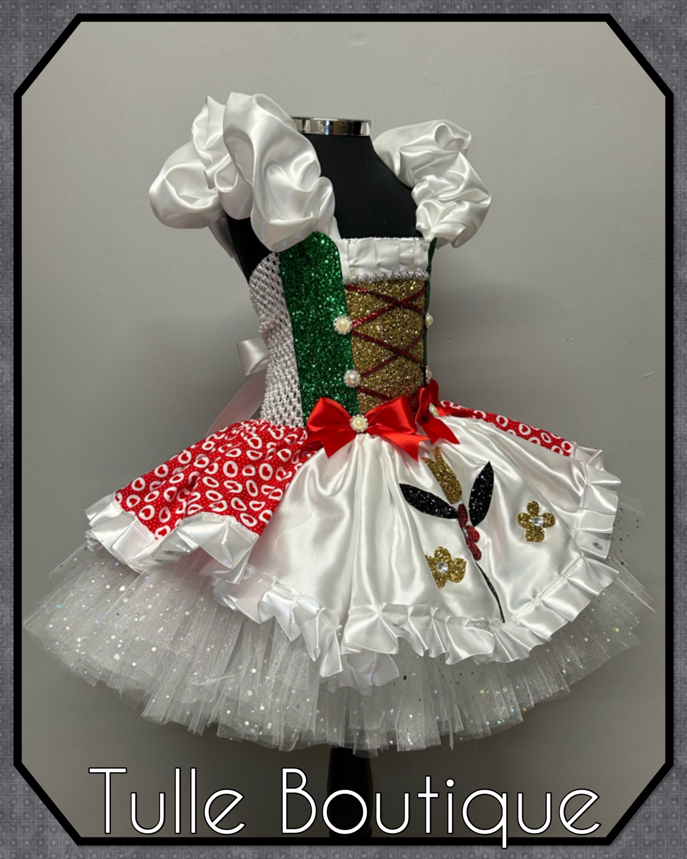 Girls toddlers Doll on a music box tutu dress, chitty chitty bang bang ballgown, fancy dress costume
