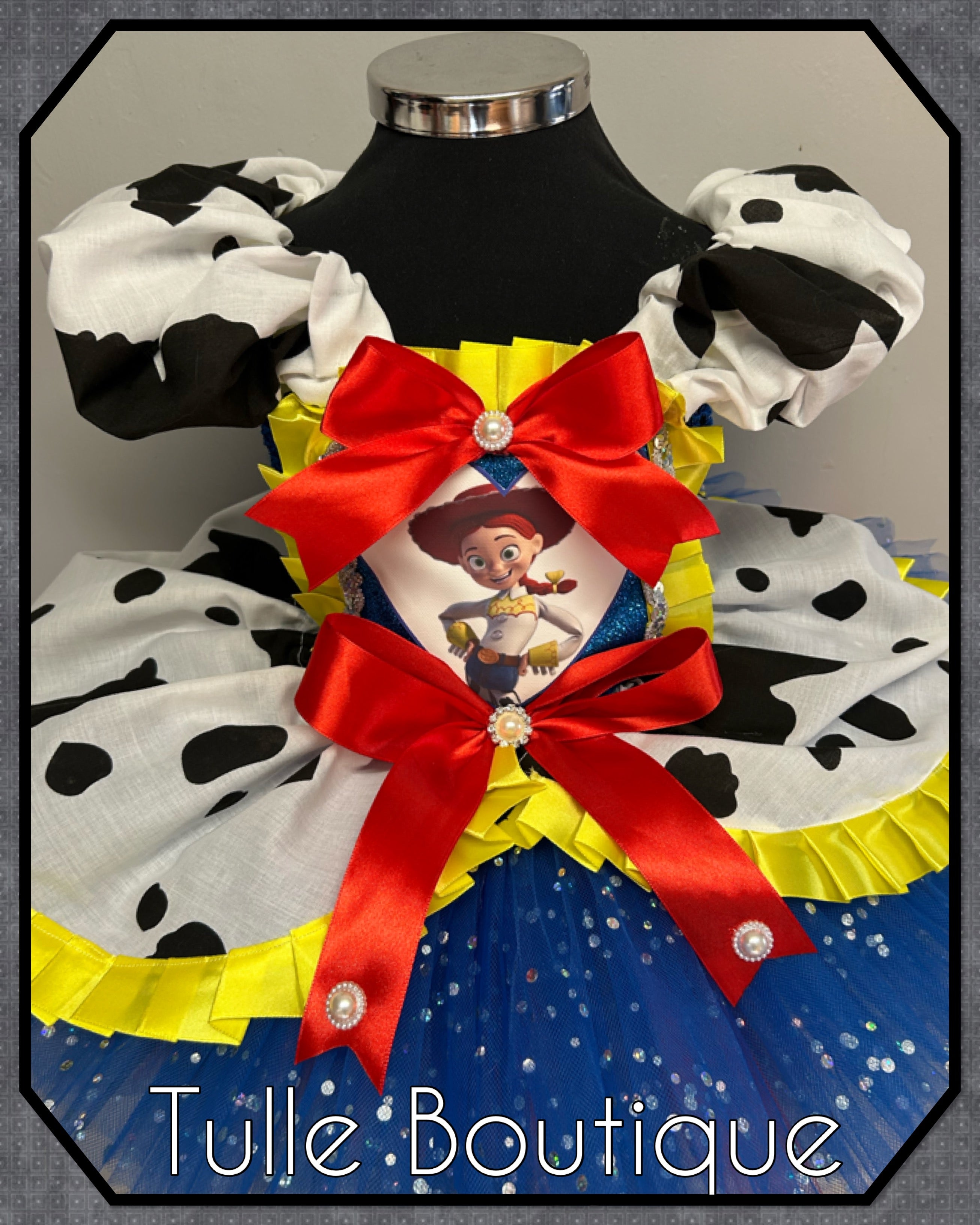 Girls Toddlers Princess Cow girl tutu dress, Jessie ballgown, fancy dress costume