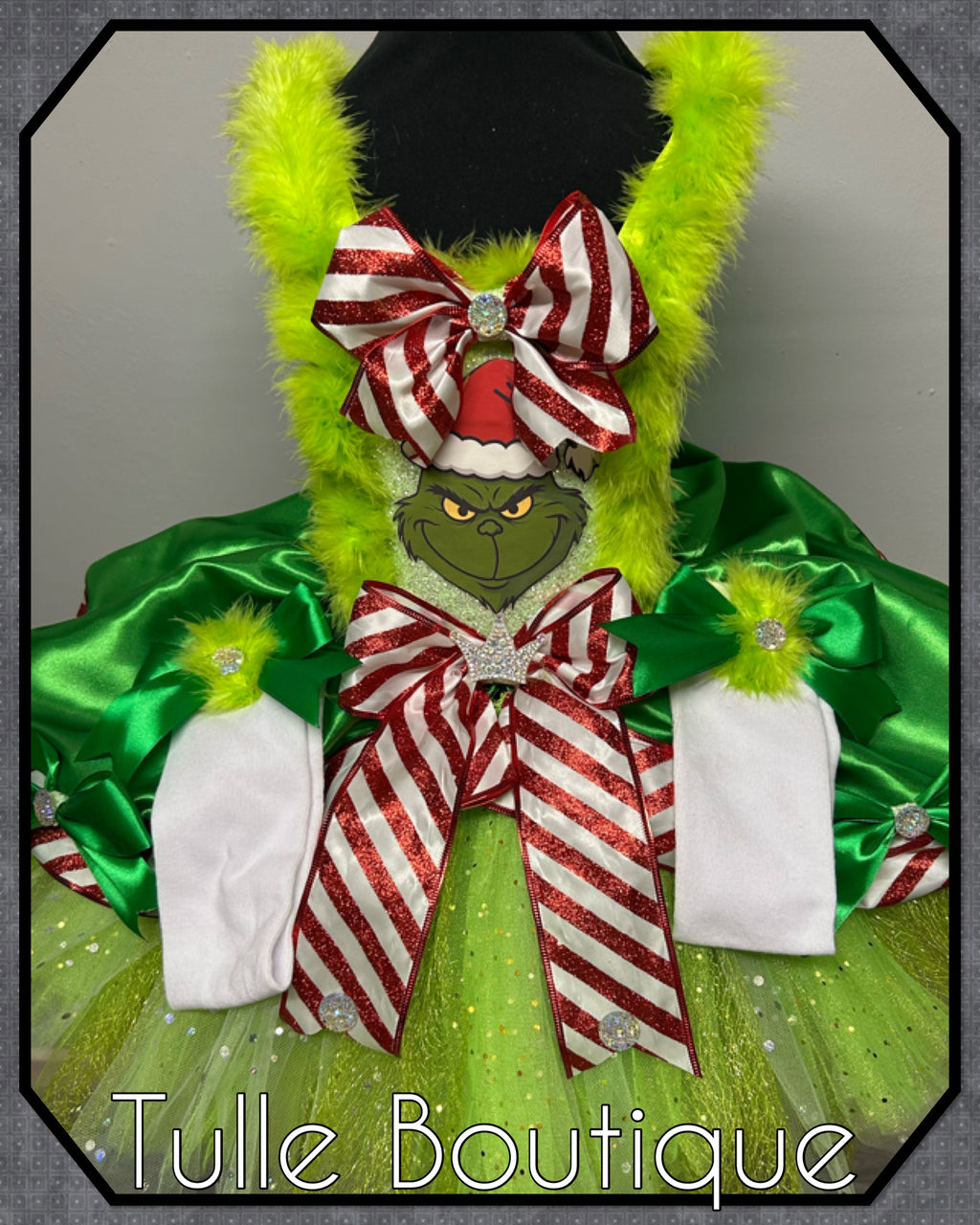 Girls toddlers The Christmas Grinch  tutu dress,ballgown, fancy dress costume