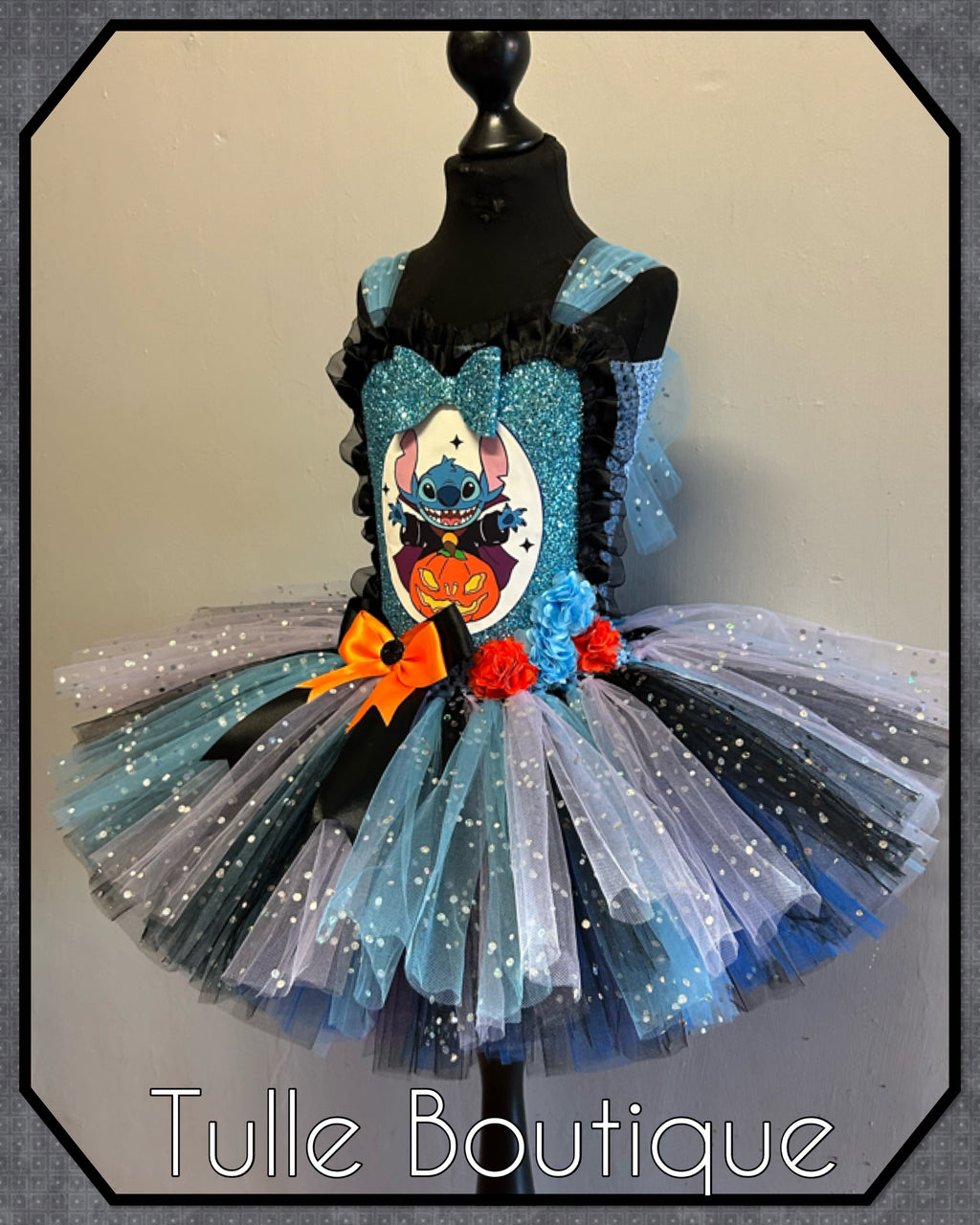 Girls toddlers Halloween scary Stitch tutu dress, ballgown, fancy dress costume