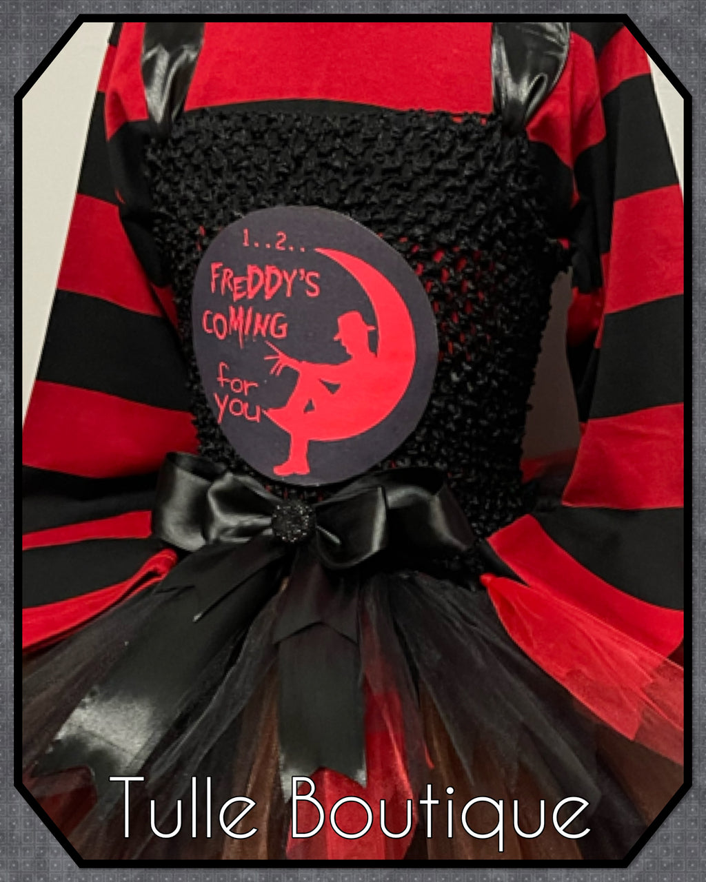 Girls toddlers Nightmare on elm street Freddy Krueger tutu dress, book day fancy dress costume