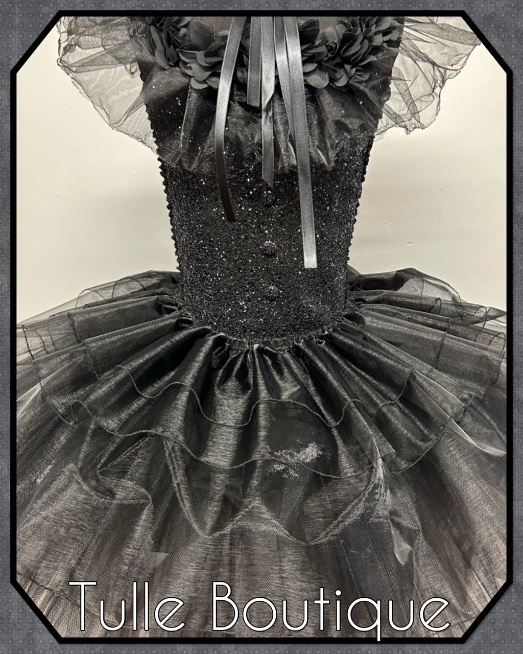 Girls toddlers Wednesday Addams Prom tutu dress, ballgown,Halloween fancy dress costume