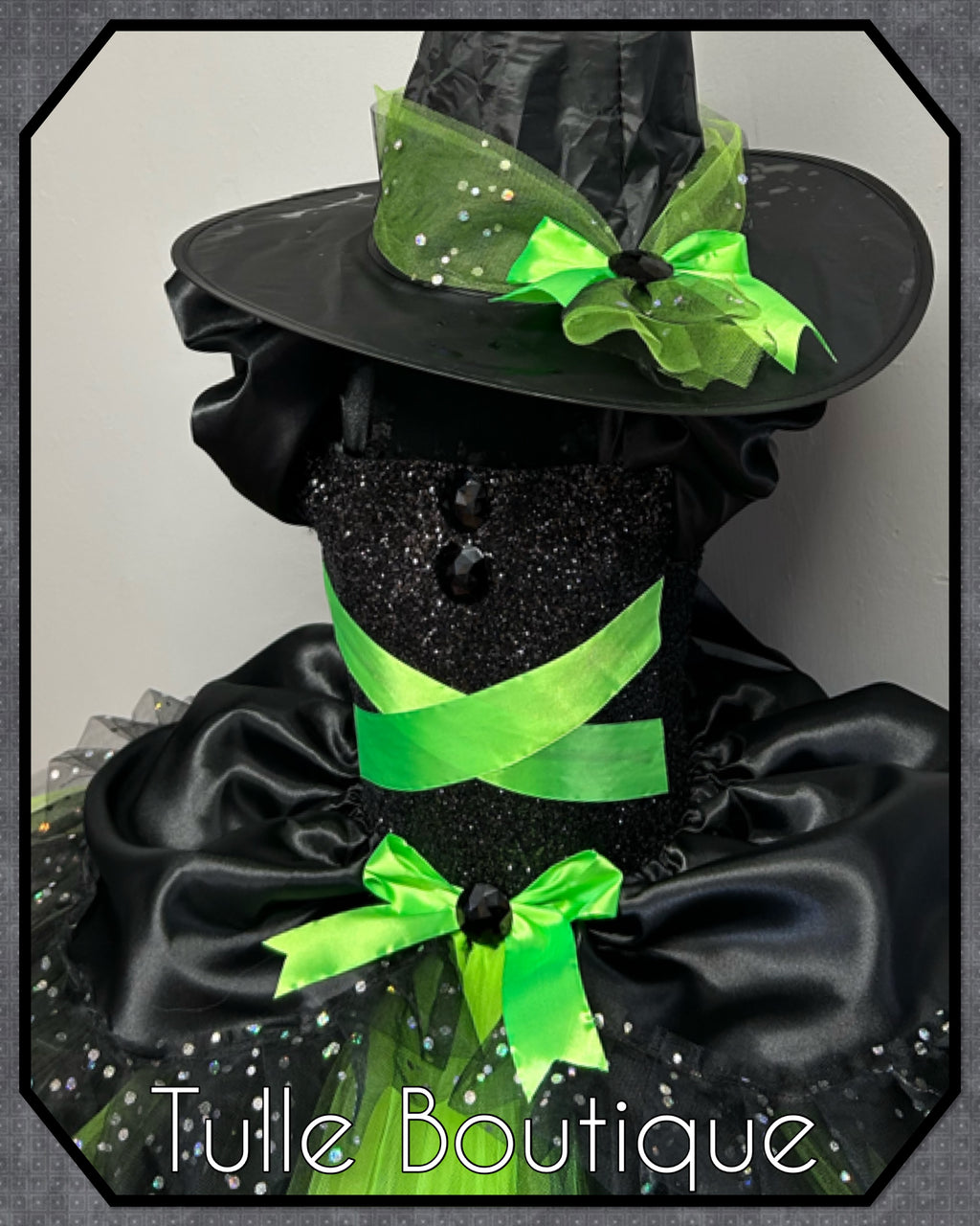 Girls Wicked Elphaba toddlers tutu birthday party dress,ballgown, fancy dress costume