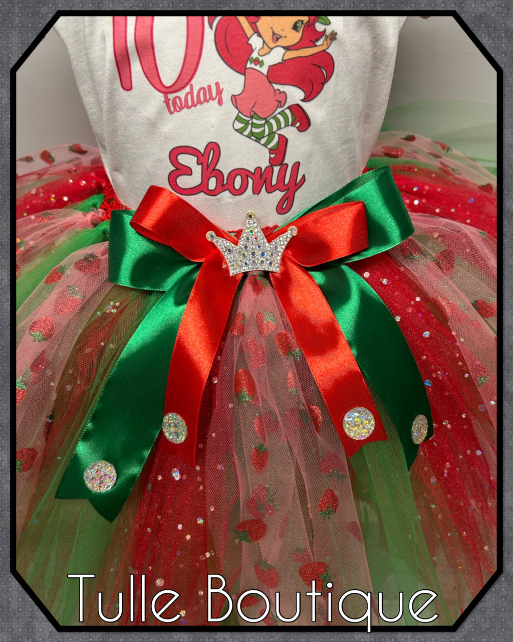 Girls toddlers Strawberry Shortcake birthday tutu outfit fancy dress costume