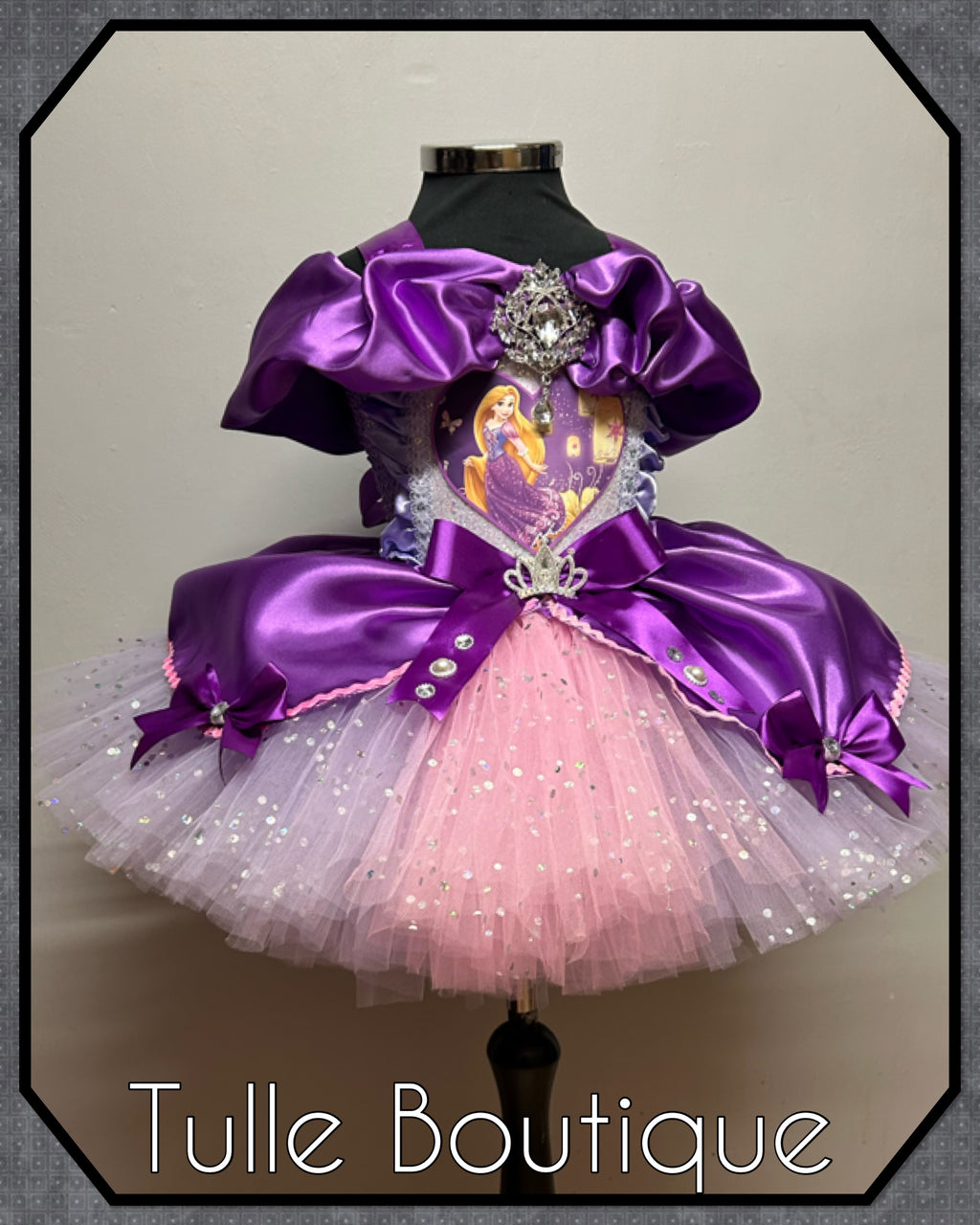 Girls toddlers Princess Rapunzel Tangled tutu birthday party dress,ballgown, fancy dress costume