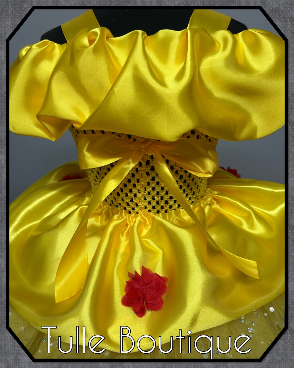 Girls toddlers Princess Belle tutu dress, beauty and the beast ballgown, fancy dress costume