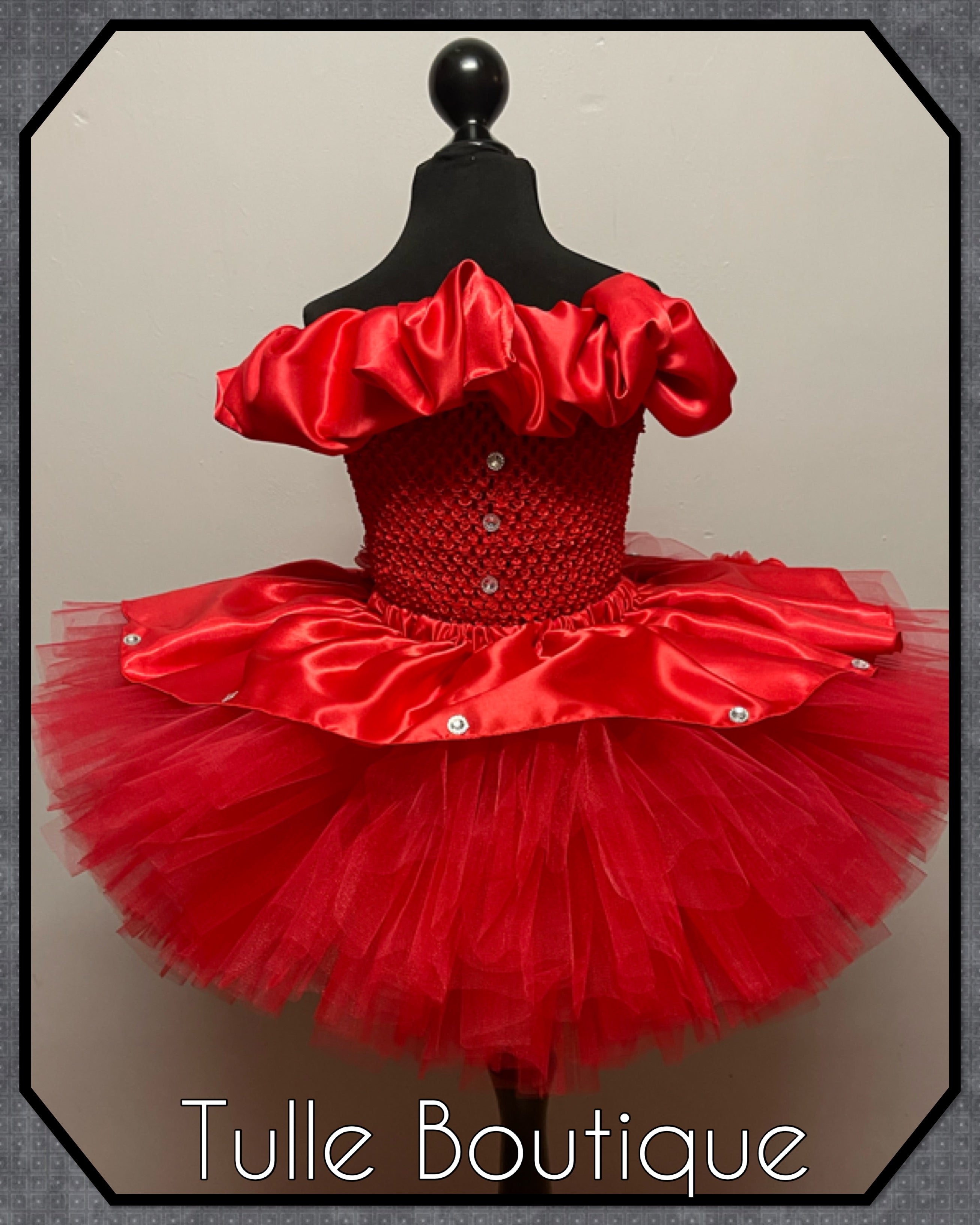 Girls toddlers Red princess Christmas tutu dress,ballgown, fancy dress costume