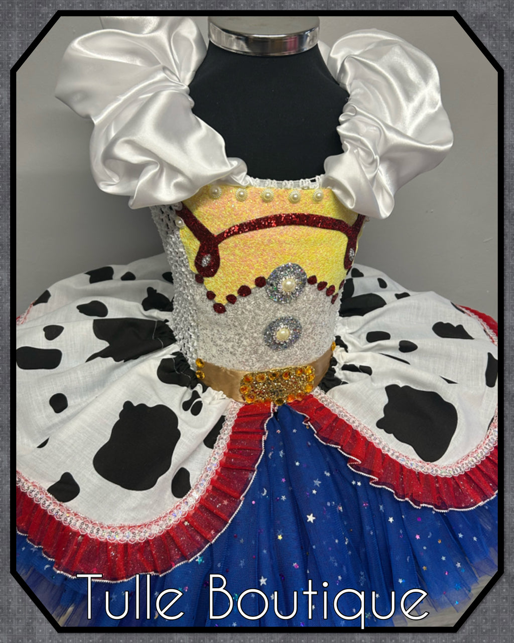 Girls toddlers Jessie cowgirl tutu dress, ballgown, fancy dress costume