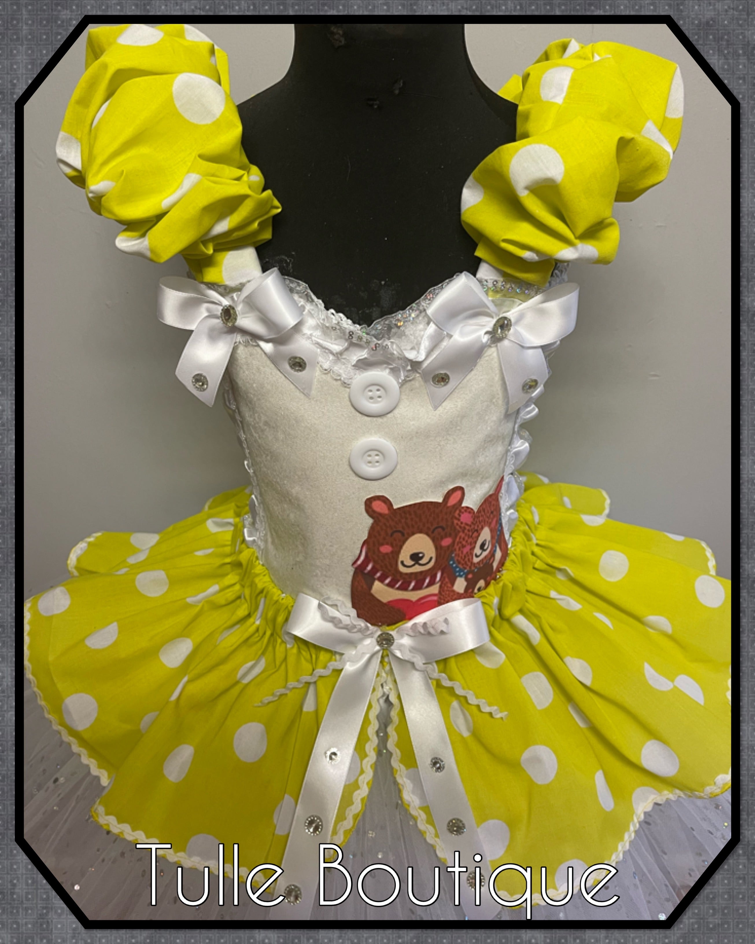 Girls toddlers Goldilocks and the three bears tutu dress, ballgown, fancy dress costume