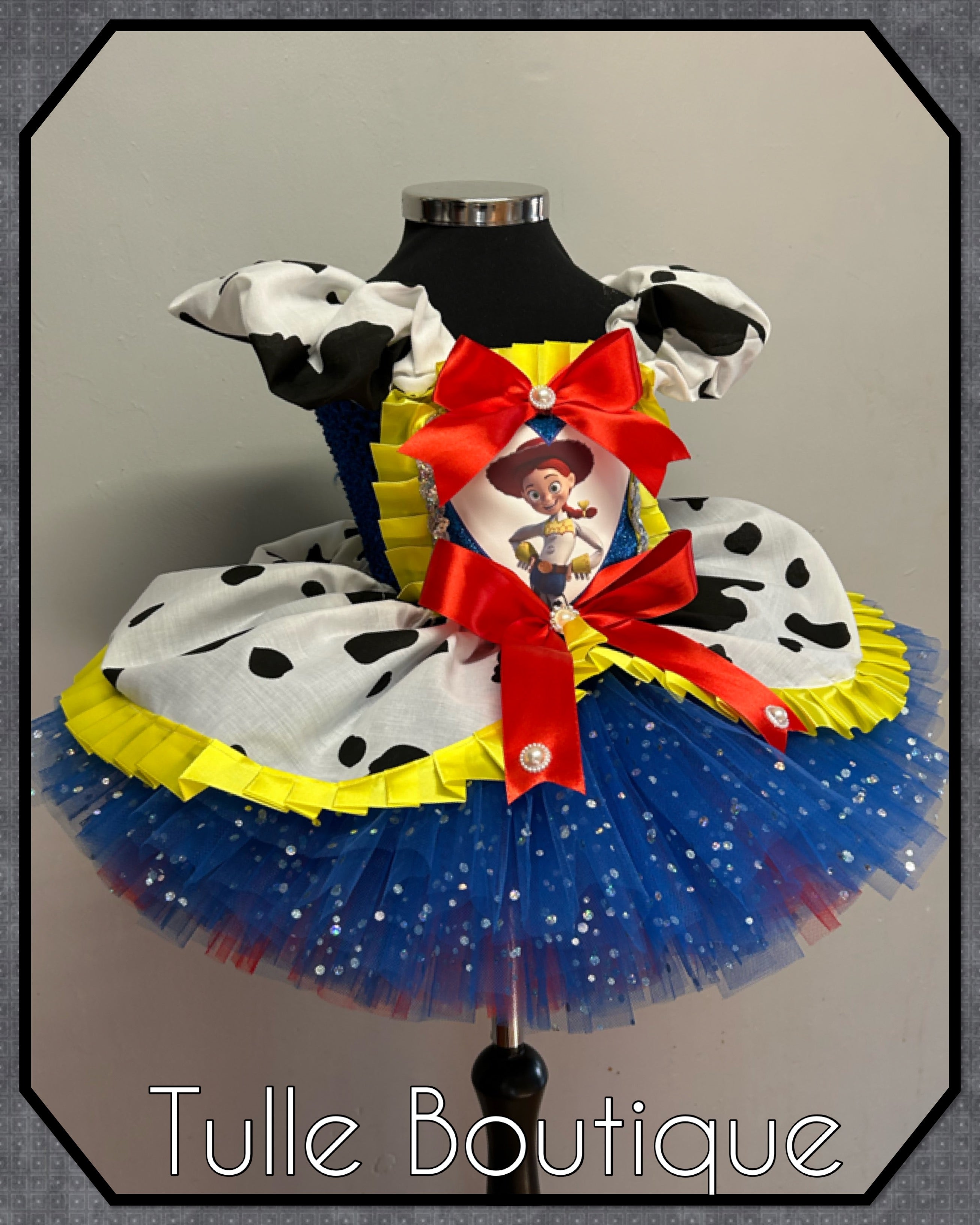Girls Toddlers Princess Cow girl tutu dress, Jessie ballgown, fancy dress costume