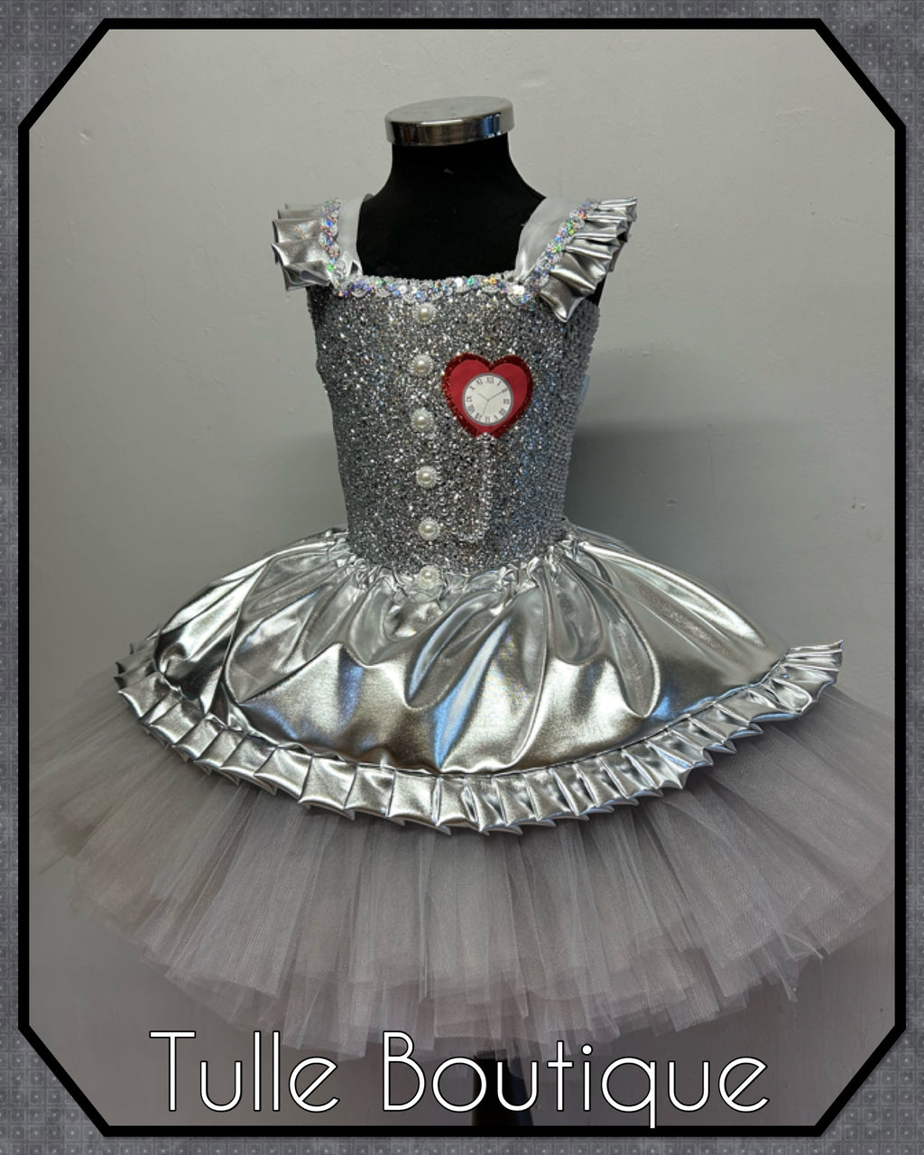 Girls toddlers The Tin man tutu dress, ballgown, wizard of Oz fancy dress costume
