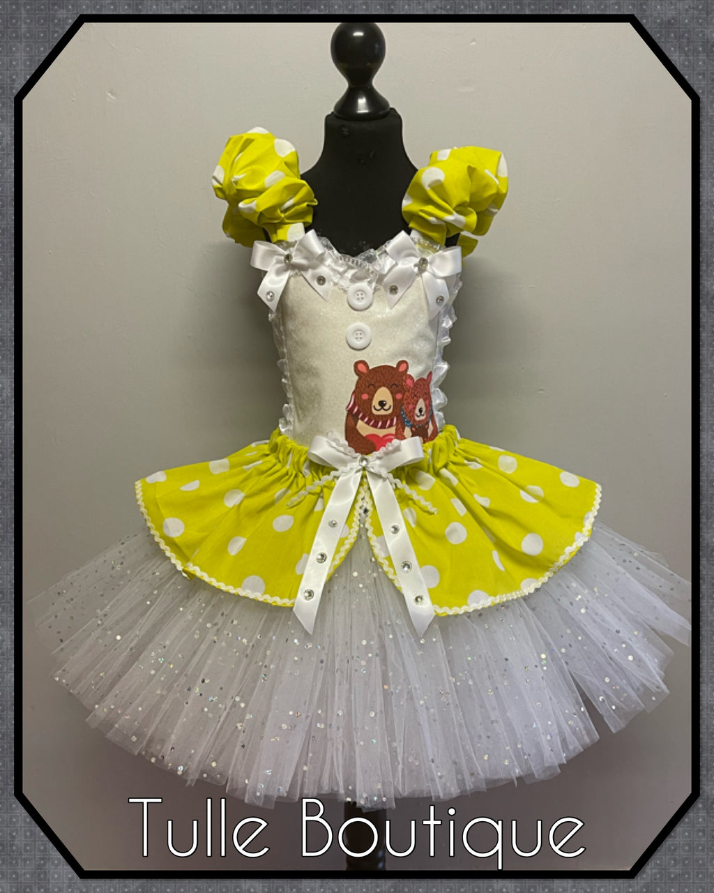 Girls toddlers Goldilocks and the three bears tutu dress, ballgown, fancy dress costume
