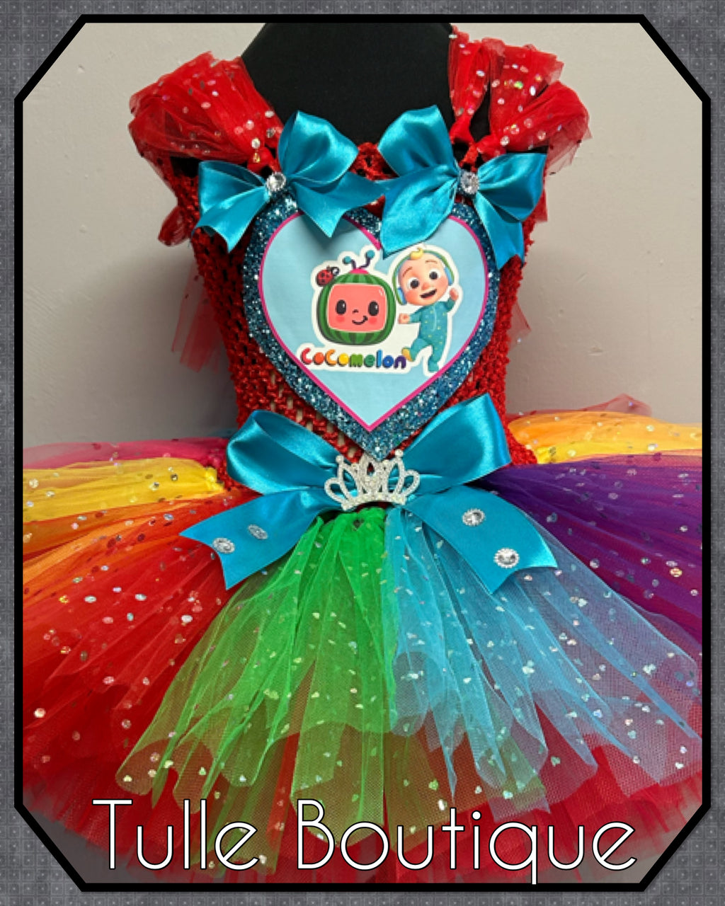 Girls toddlers Princess Cocomelon  sparkle tutu dress, ballgown,fancy dress costume