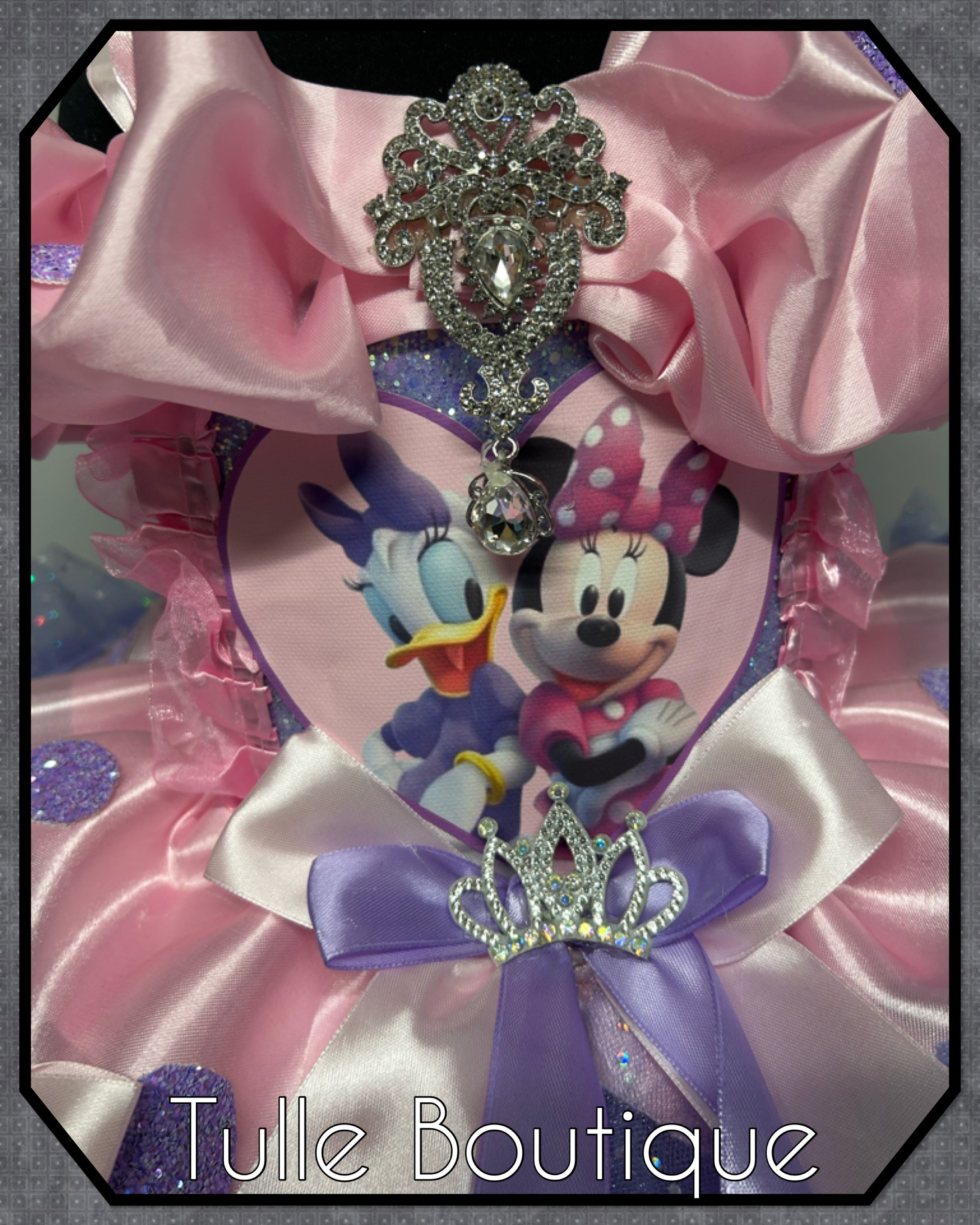 Girls toddlers Minnie Mouse and Daisy Duck tutu dress, birthday ballgown, fancy dress costume