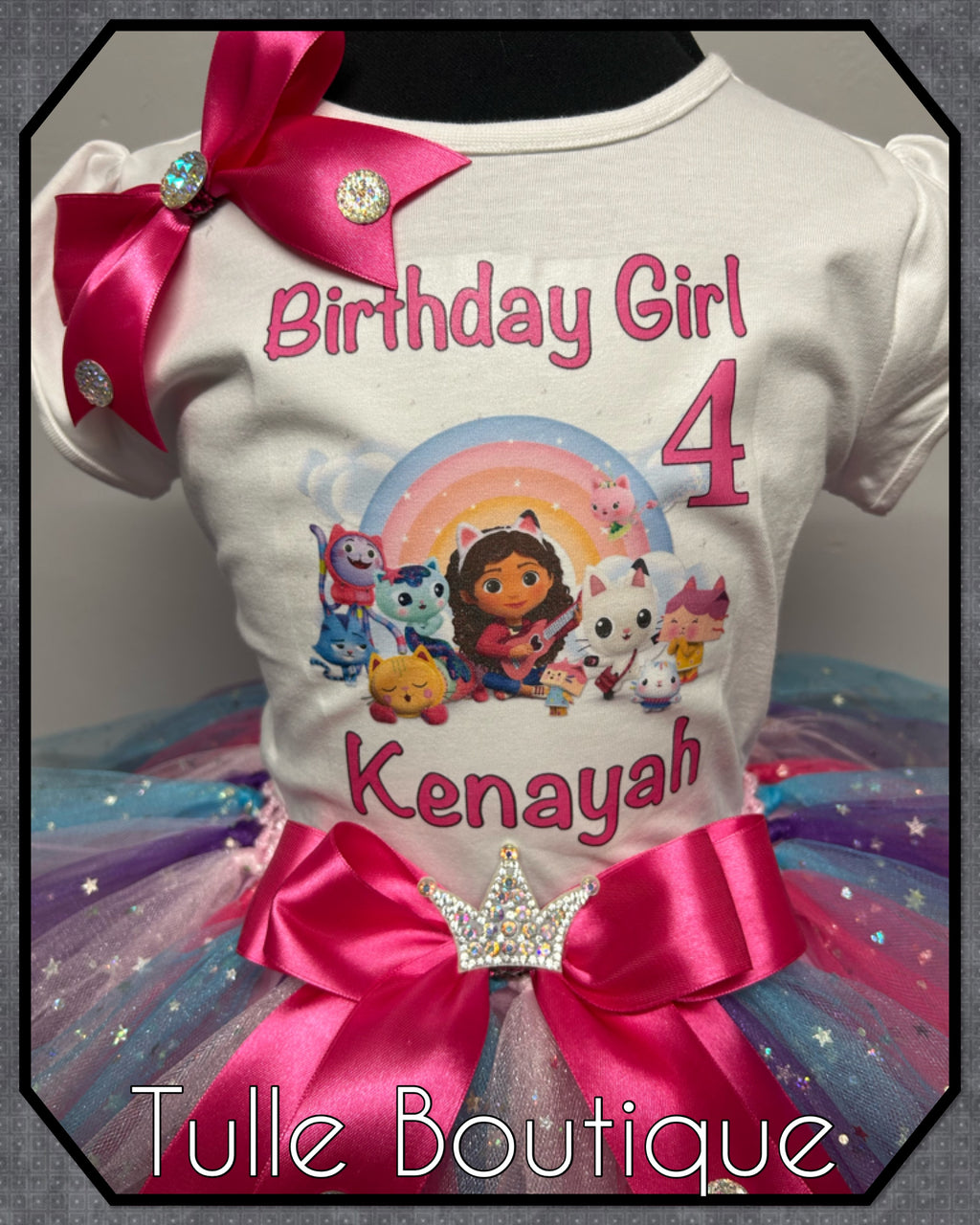 Girls toddlers Gabbys Dolls house  birthday tutu outfit fancy dress costume