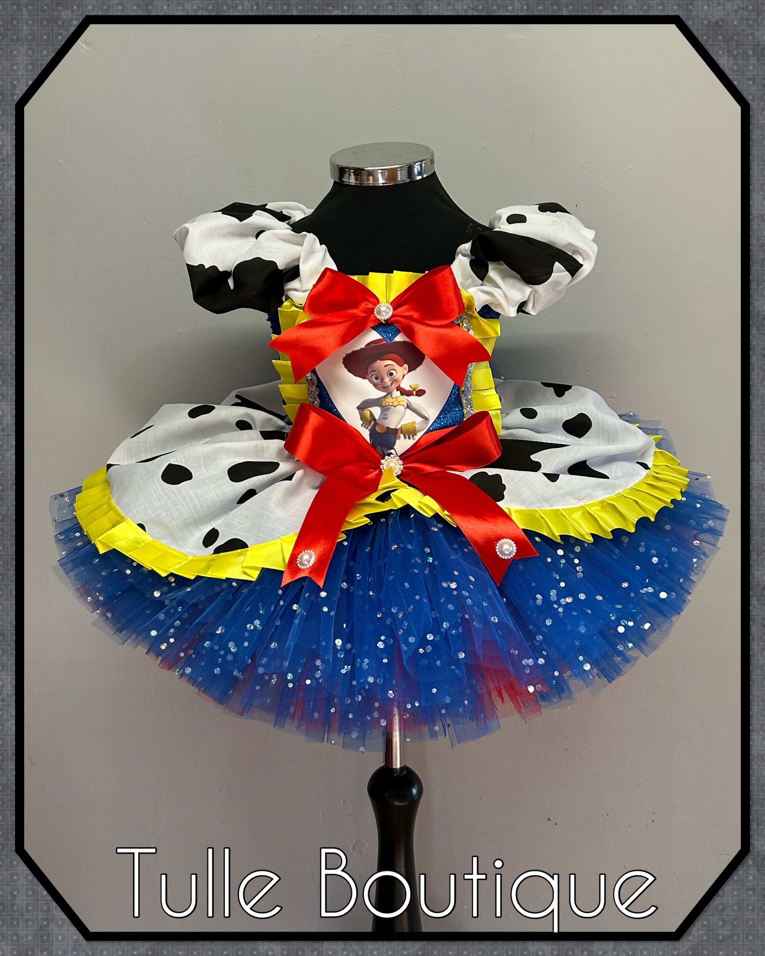 Girls Toddlers Princess Cow girl tutu dress, Jessie ballgown, fancy dress costume