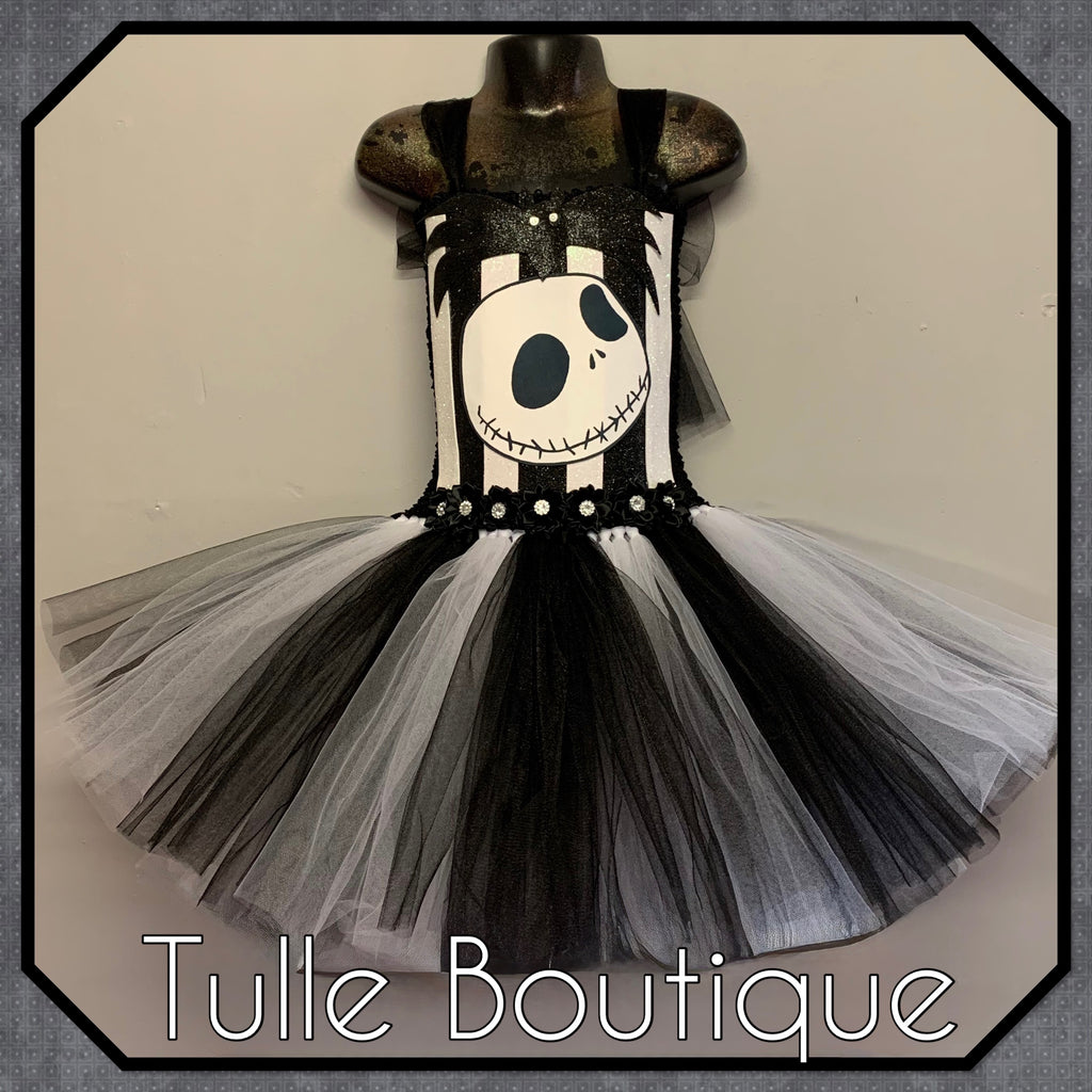 Girls toddlers Halloween Jack Skellington skull tutu dress, ballgown, fancy dress costume