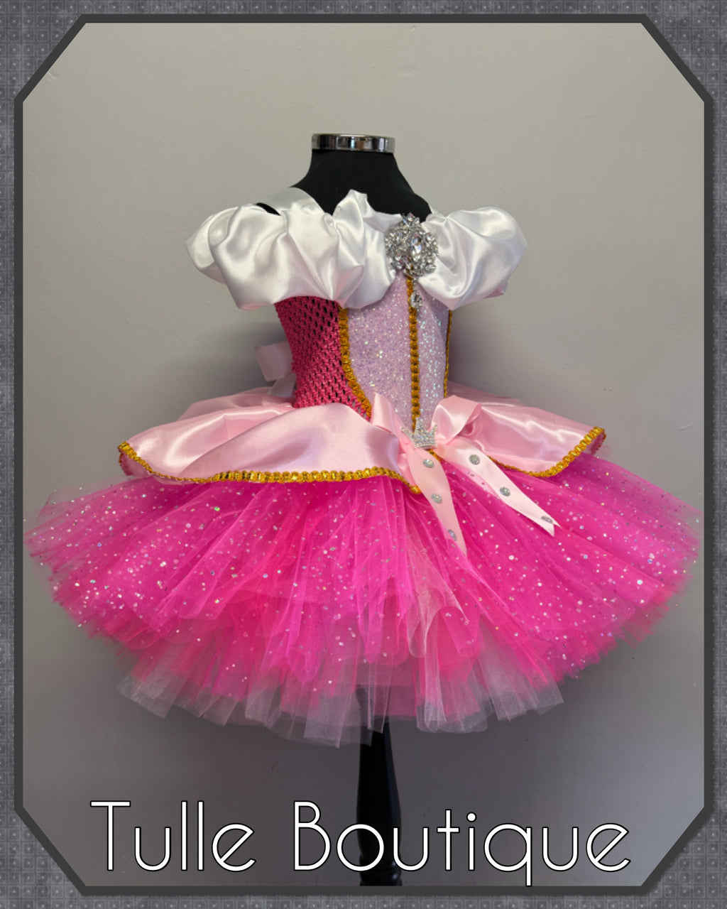Girls toddlers Princess Aurora tutu dress, sleeping beauty ballgown, fancy dress costume