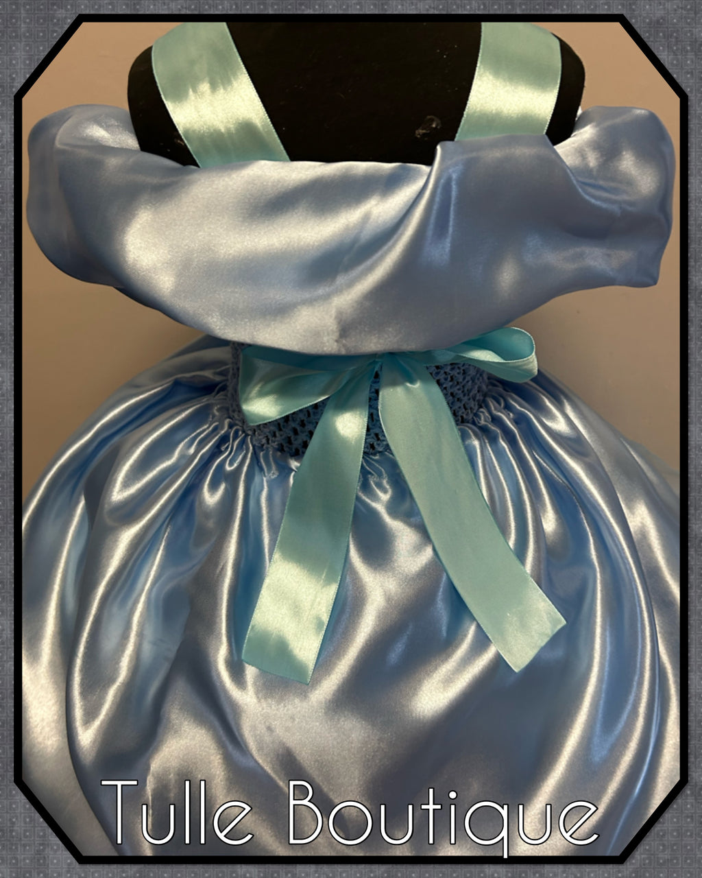 Girls toddlers Princess Cinderella baby blue tutu dress, ballgown, fancy dress costume full length