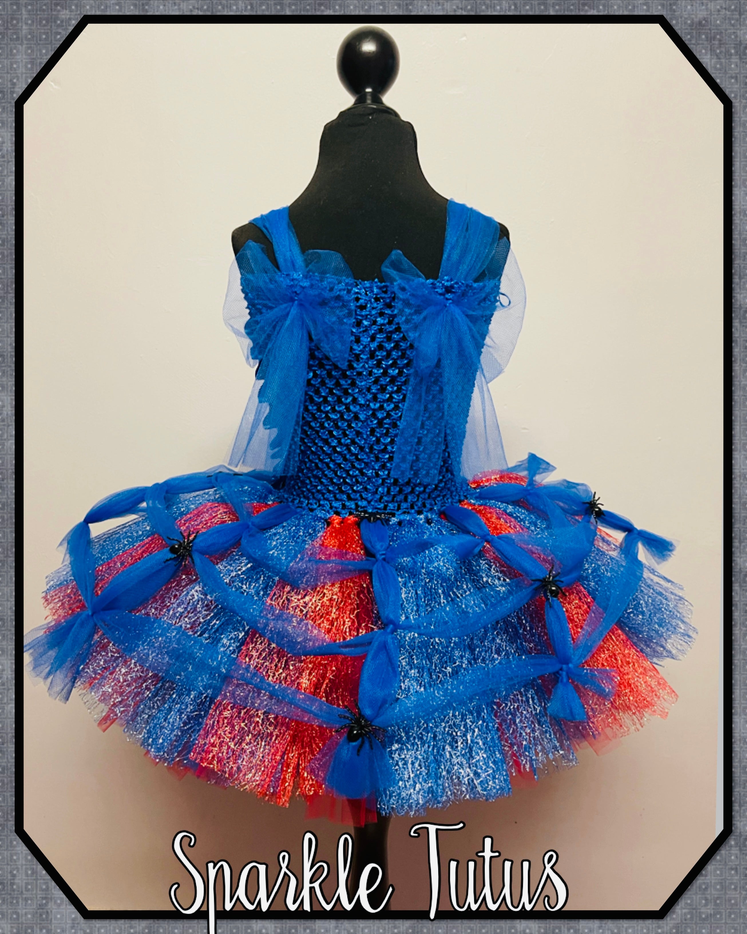 Girls toddlers Spiderman tutu dress, ballgown, fancy dress costume