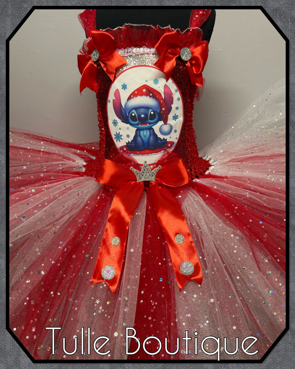 Girls toddlers Christmas Stitch tutu dress, ballgown, fancy dress costume