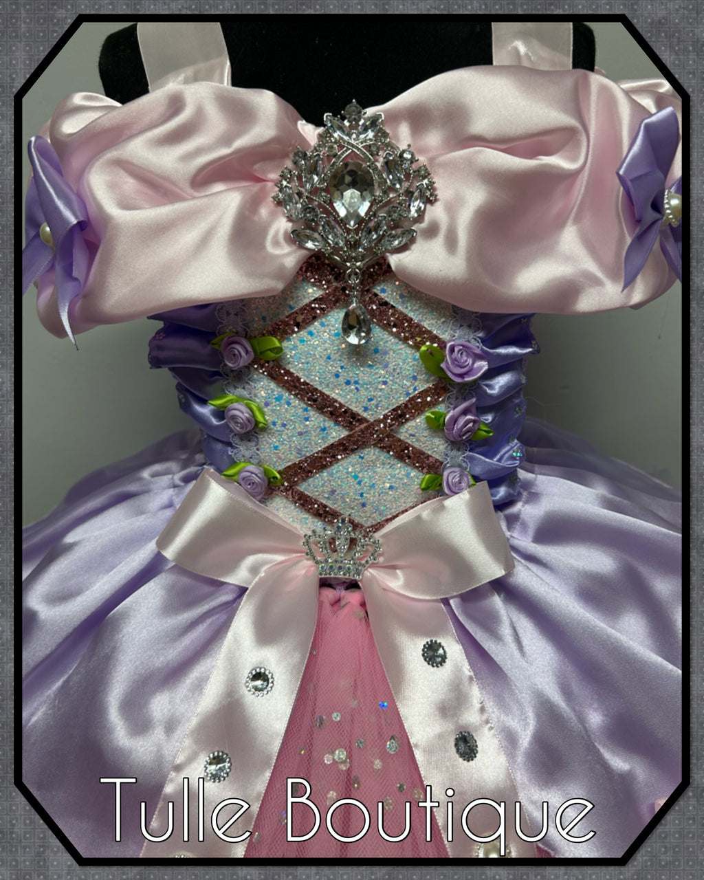 Girls toddlers Rapunzel Pink and lilac Princess tutu dress, birthday ballgown, fancy dress costume