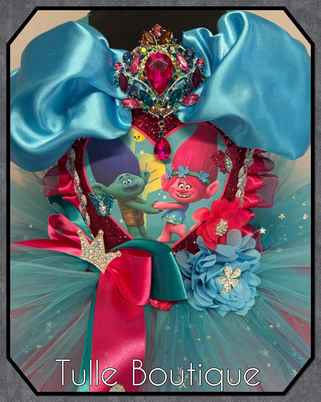 Girls toddlers Trolls Princess Poppy tutu dress, ballgown, fancy dress costume