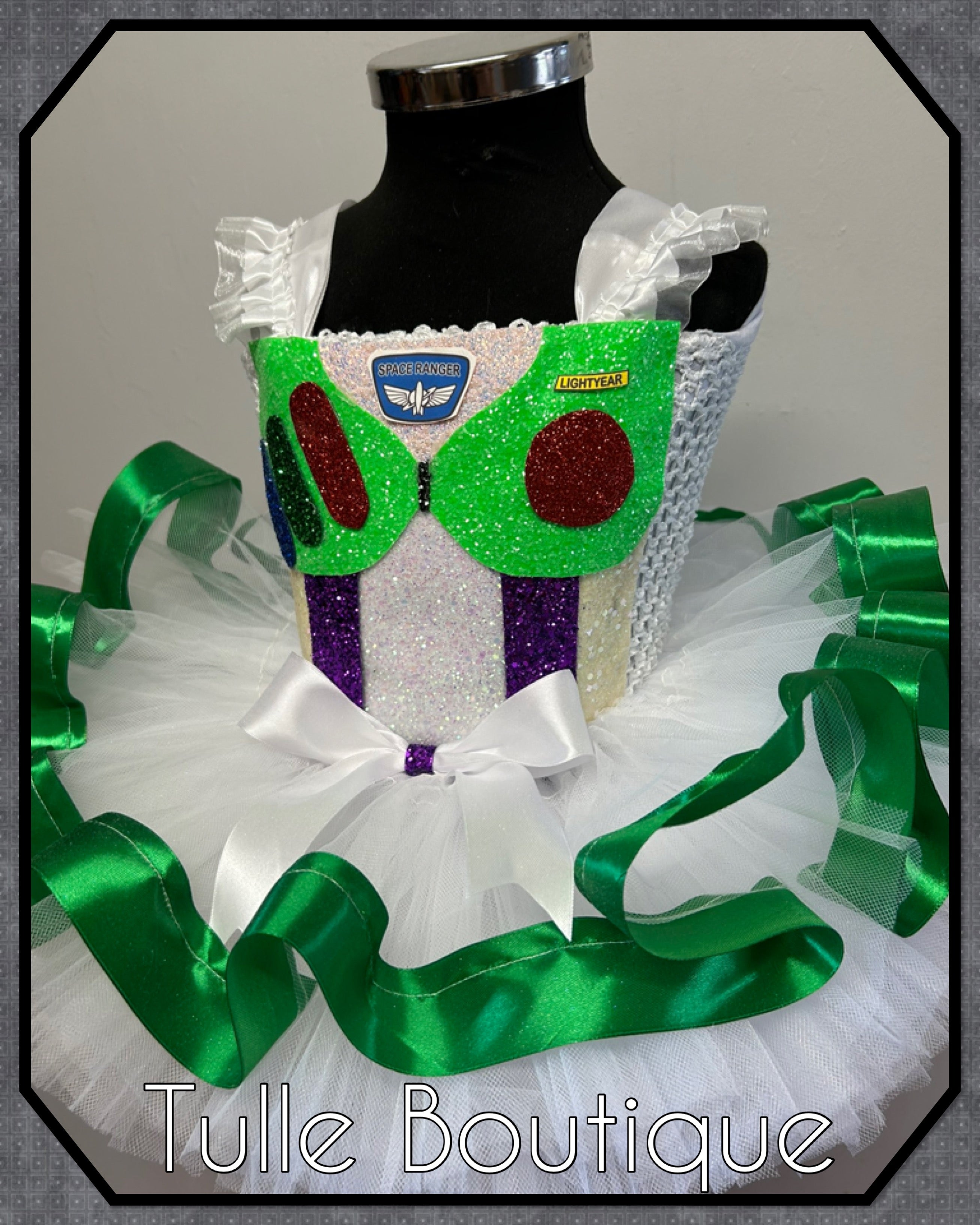 Girls toddlers Toy Story Buzz Lightyear tutu dress, ballgown, fancy dress costume