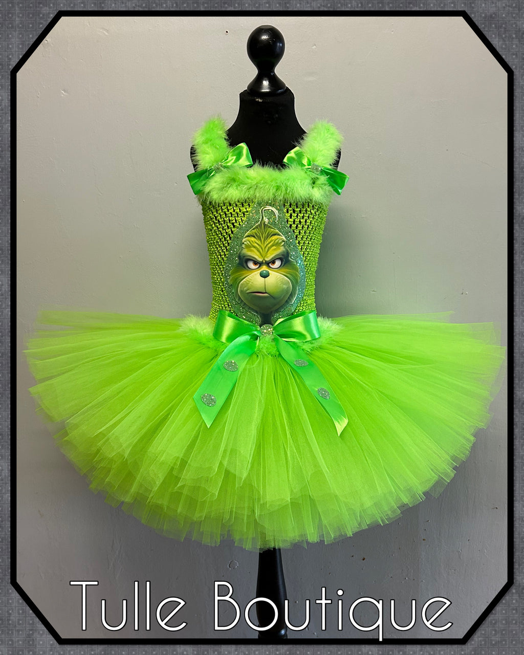Girls toddlers The Grinch Christmas  tutu dress, ballgown, fancy dress costume