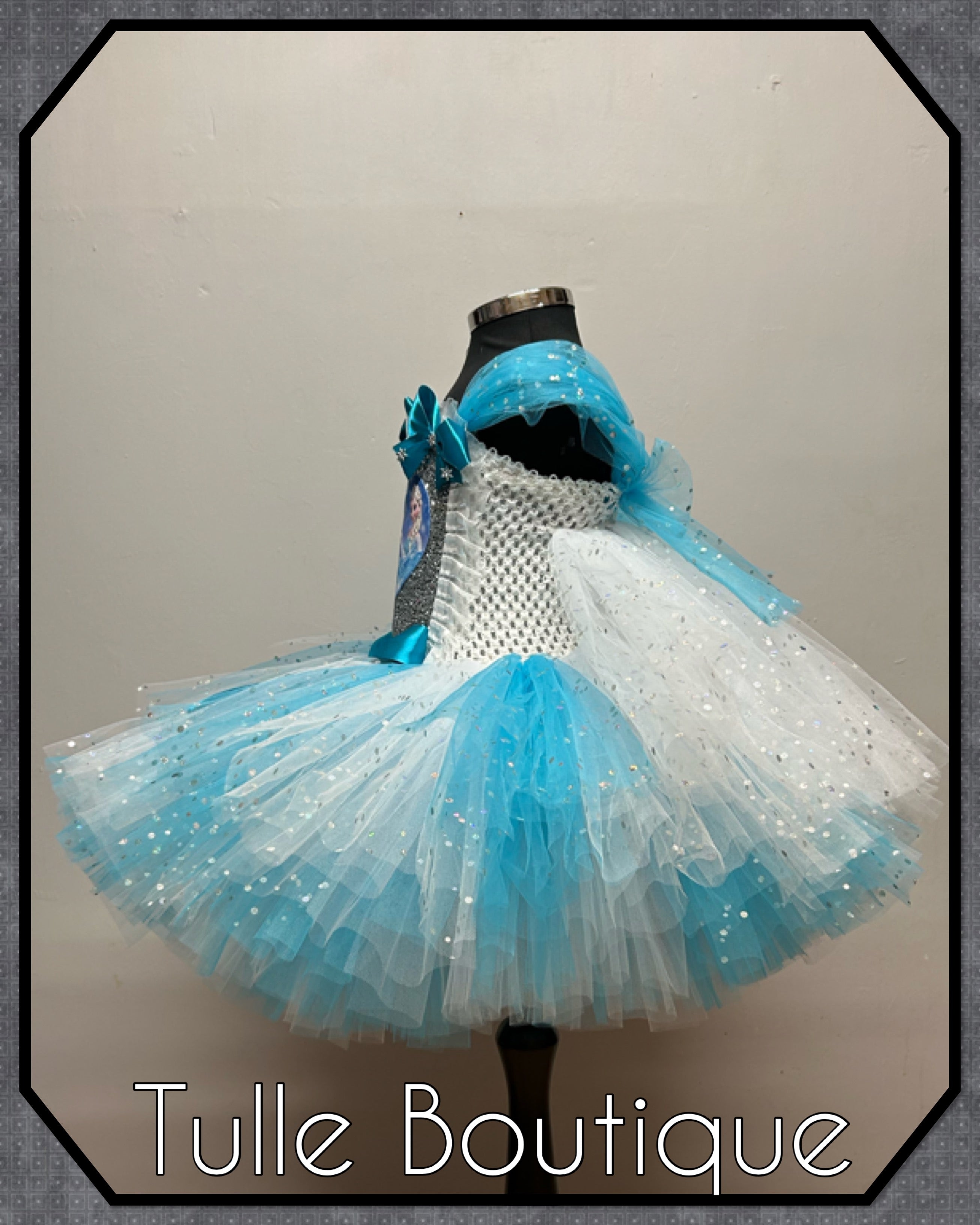 Girls toddlers Princess Elsa and Anna tutu dress, ballgown,Frozen fancy dress costume