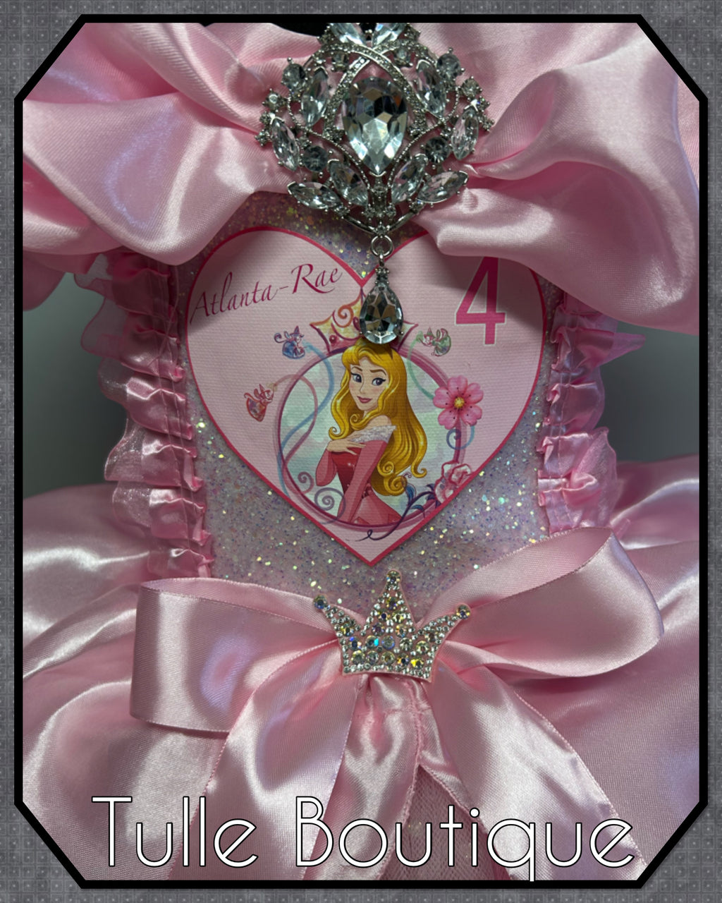 Girls toddlers Princess Aurora pink tutu dress, sleeping beauty ballgown, fancy dress costume