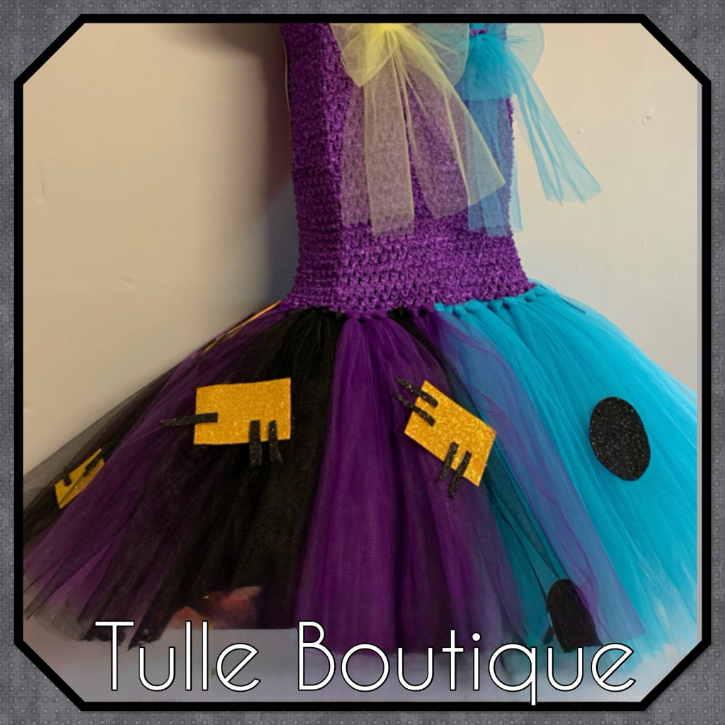 Girls toddlers Halloween nightmare before Christmas Sally tutu dress, ballgown, fancy dress costume