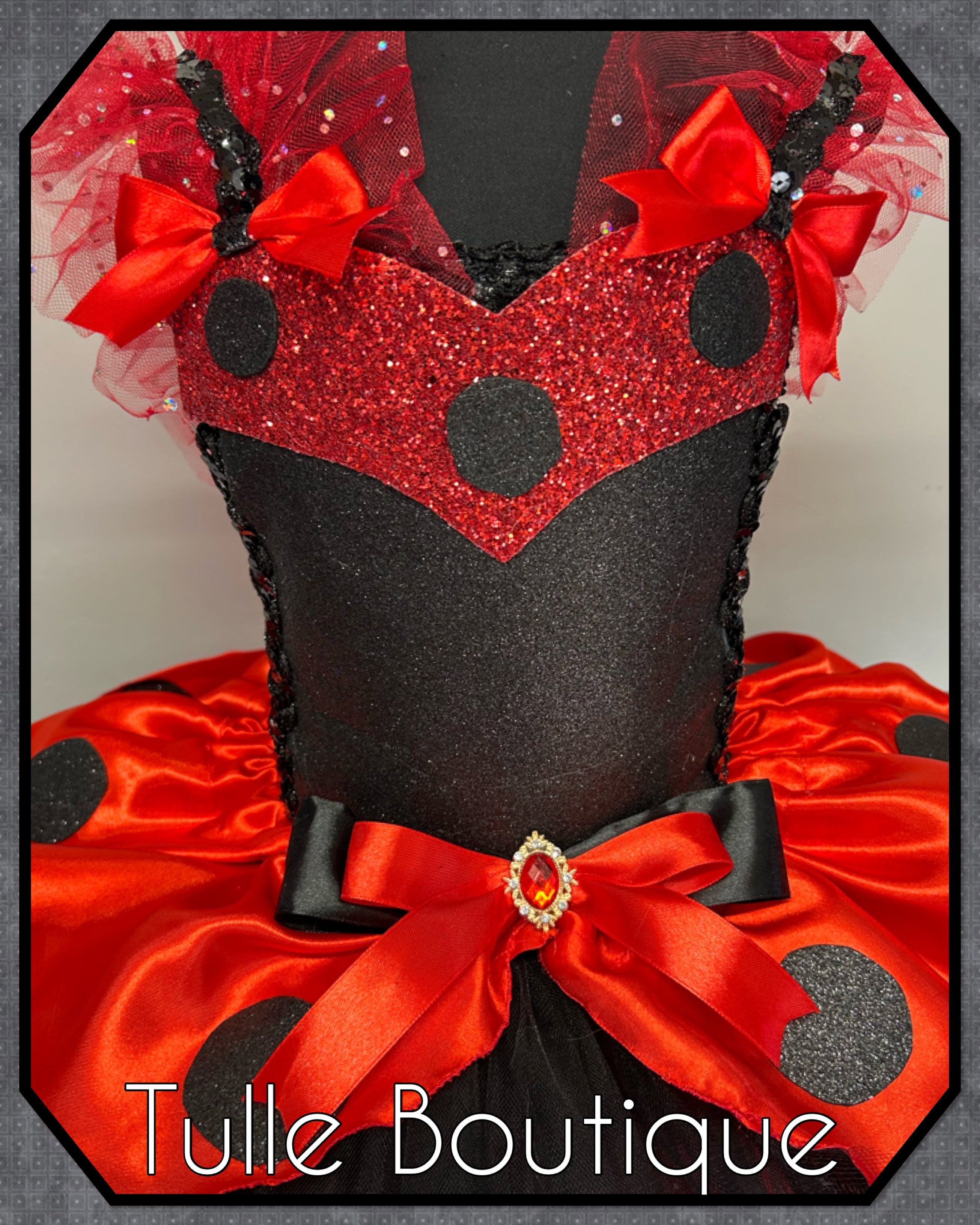 Girls toddlers Ladybug tutu dress, fancy dress costume