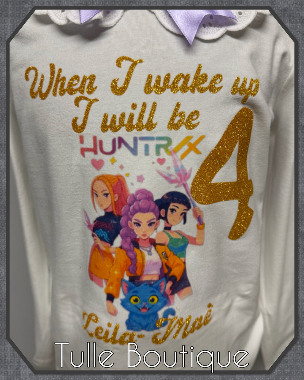 Girls toddlers Kpop demon hunters birthday personalised pjs