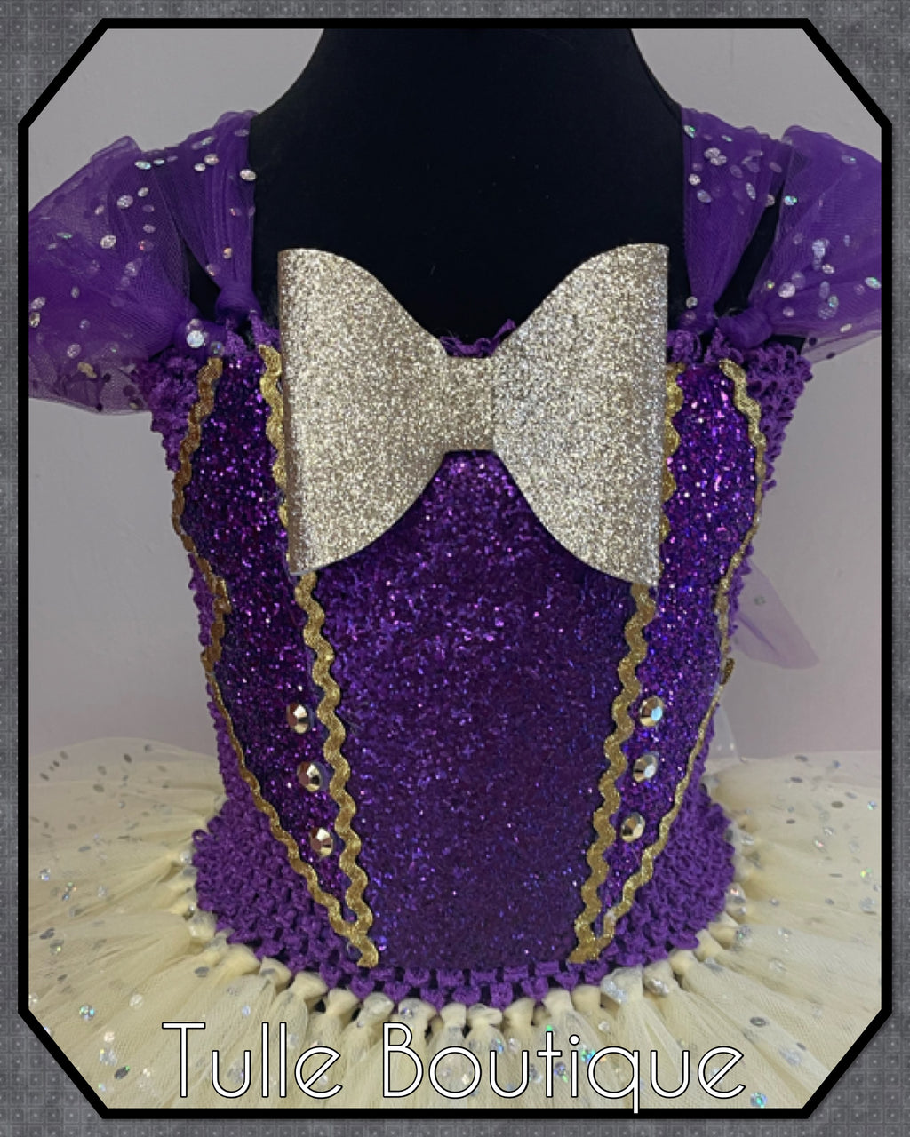 Girls toddlers Willie Wonka tutu dress, ballgown, Charlie and the chocolate factory fancy dress costume