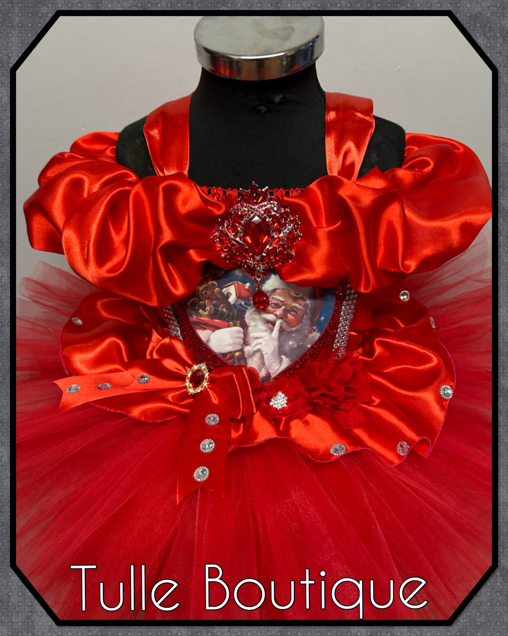 Girls toddlers Vintage Santa tutu dress,ballgown, fancy dress costume