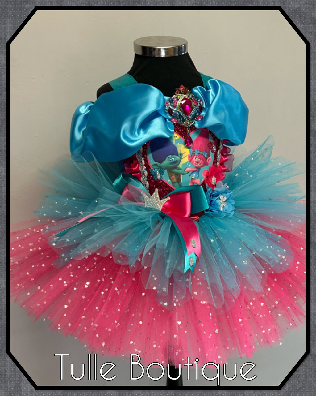 Girls toddlers Trolls Princess Poppy tutu dress, ballgown, fancy dress costume
