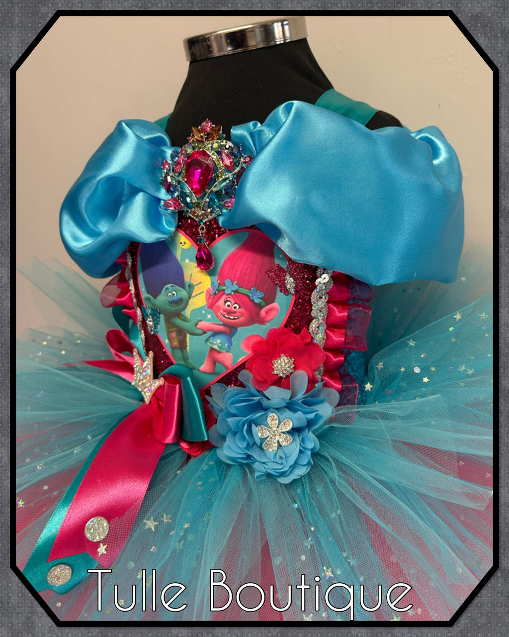 Girls toddlers Trolls Princess Poppy tutu dress, ballgown, fancy dress costume